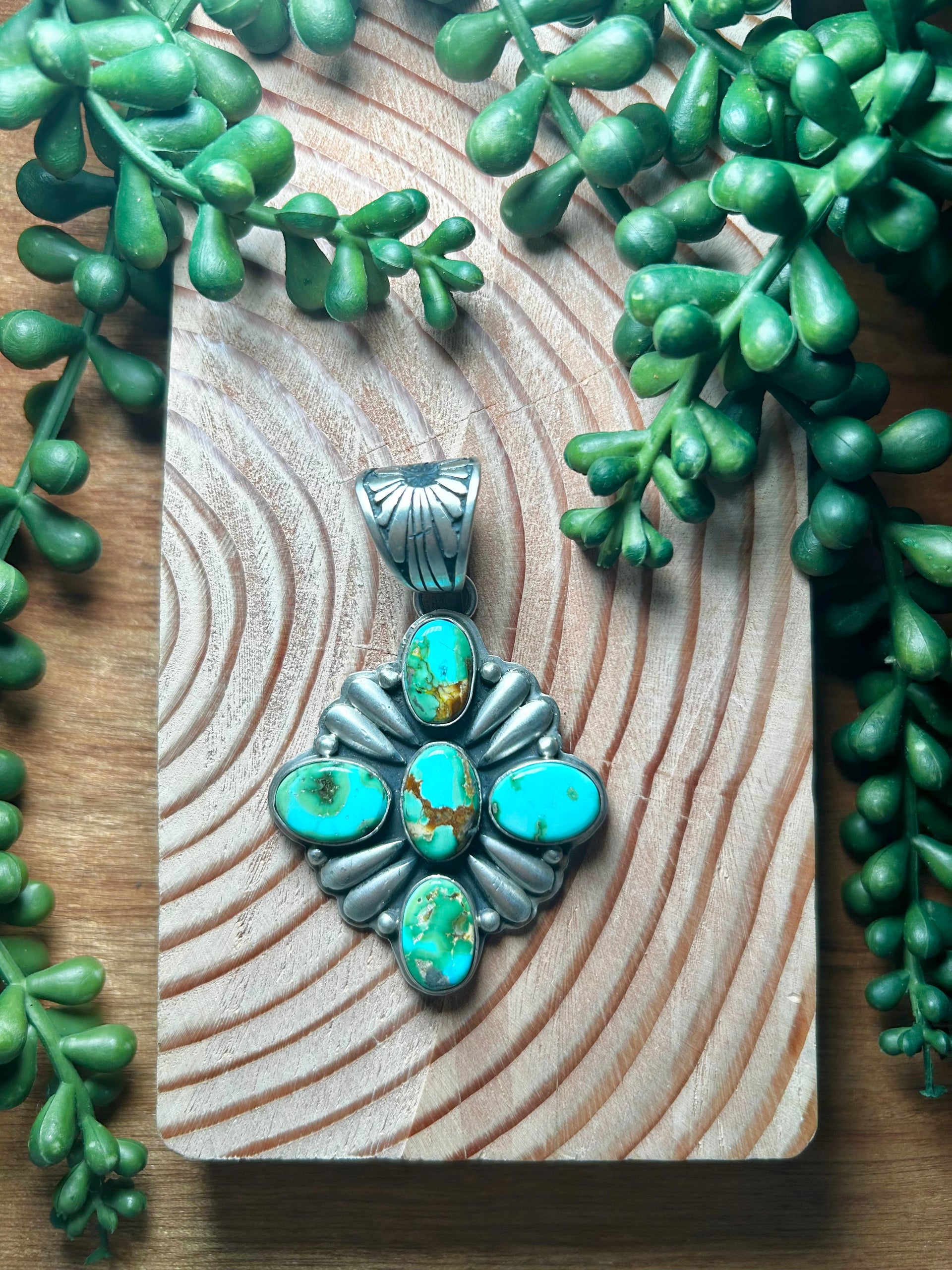 Patrick Yazzie Sonoran Mountain Turquoise & Sterling Silver Pendant