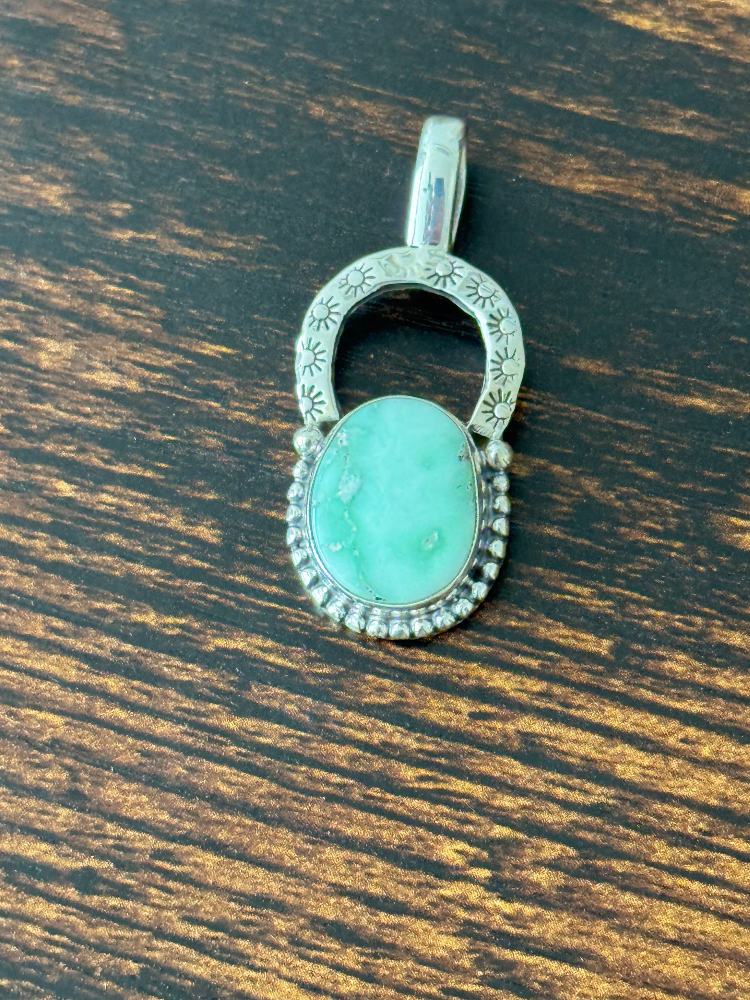 Southwest Paloma Variscite & Sterling Silver Pendant