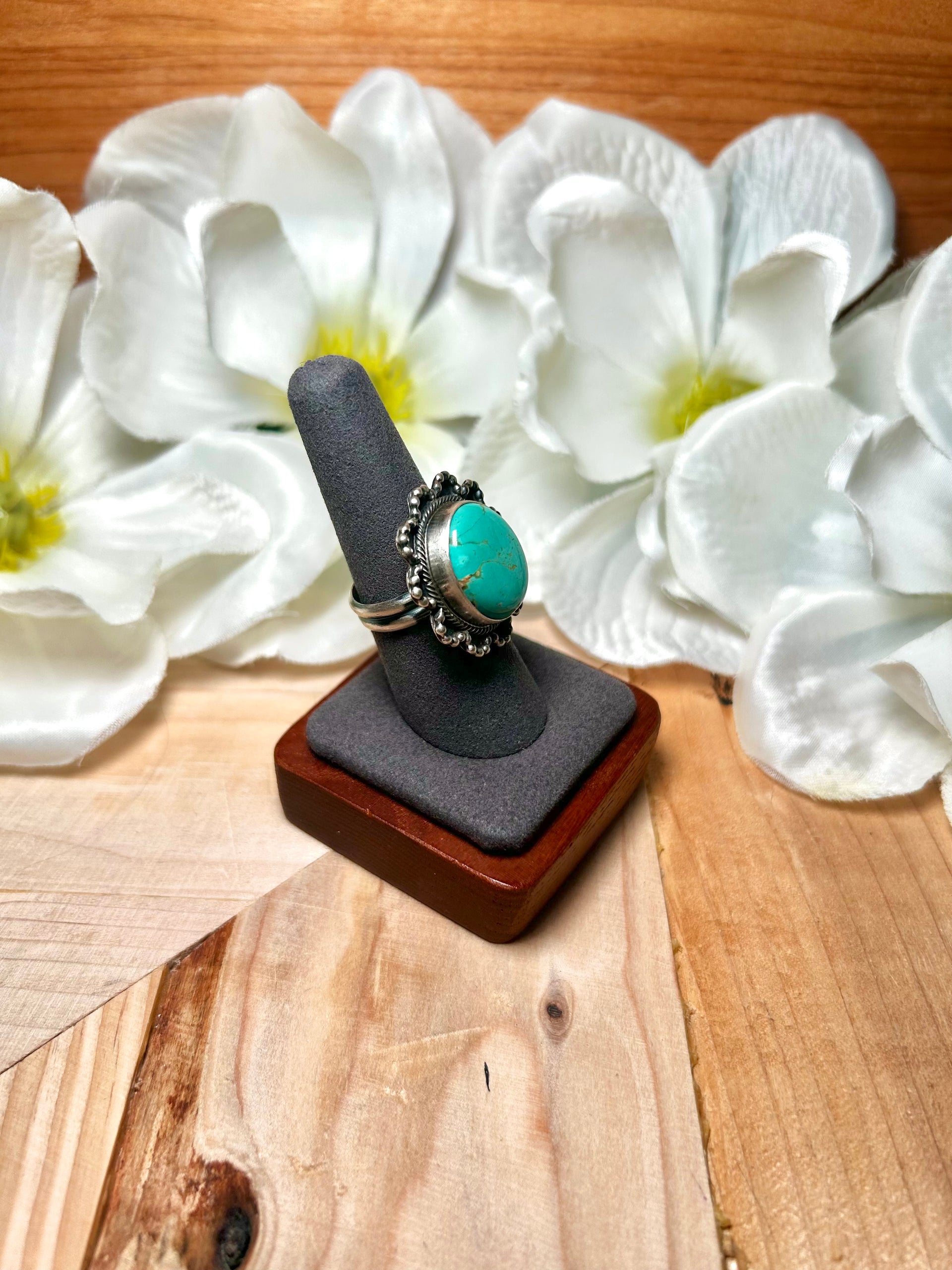 Jameson Garcia Kingman Turquoise & Sterling Silver Adjustable Ring