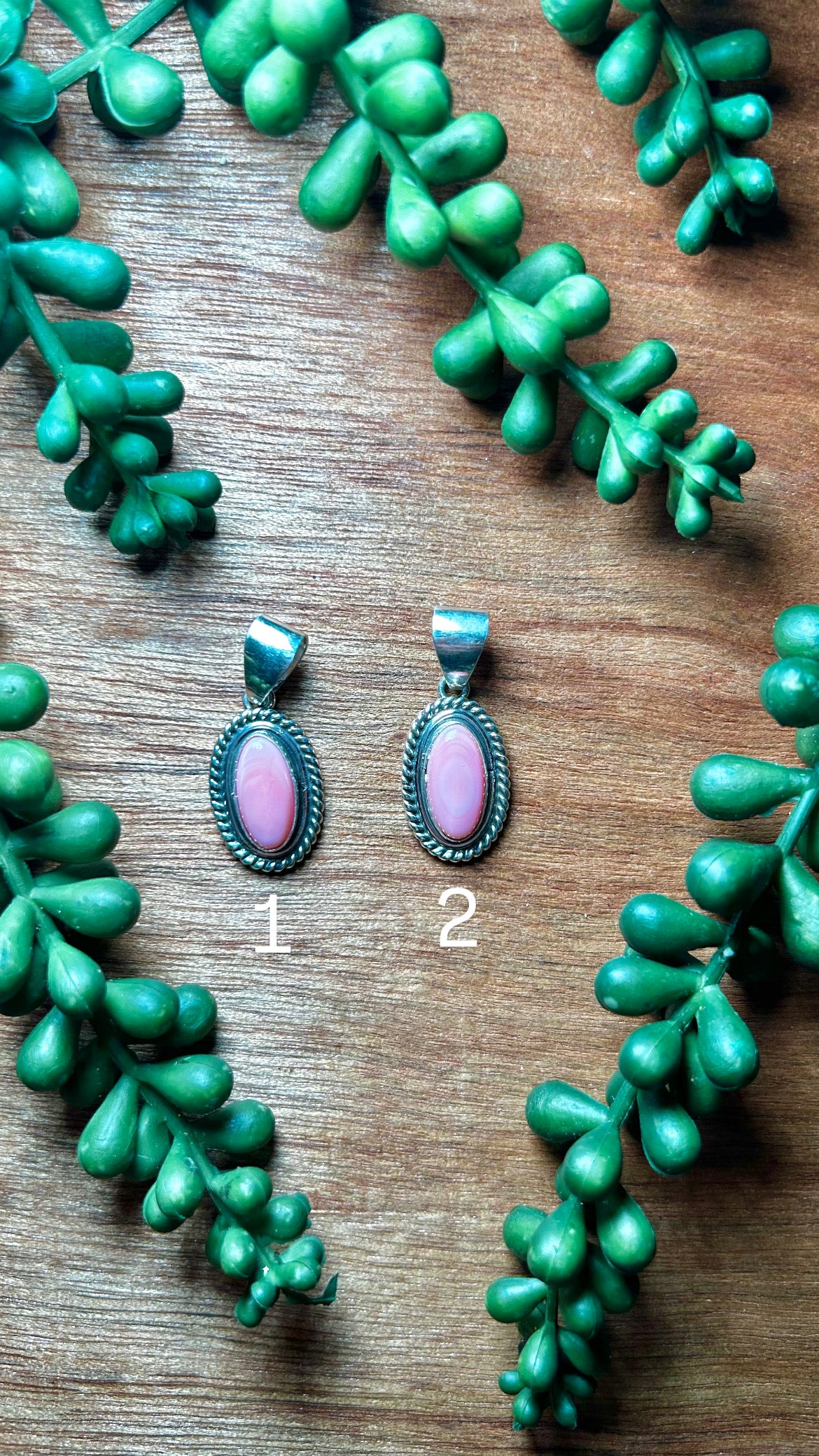 Navajo Made Pink Conch & Sterling Silver Pendant