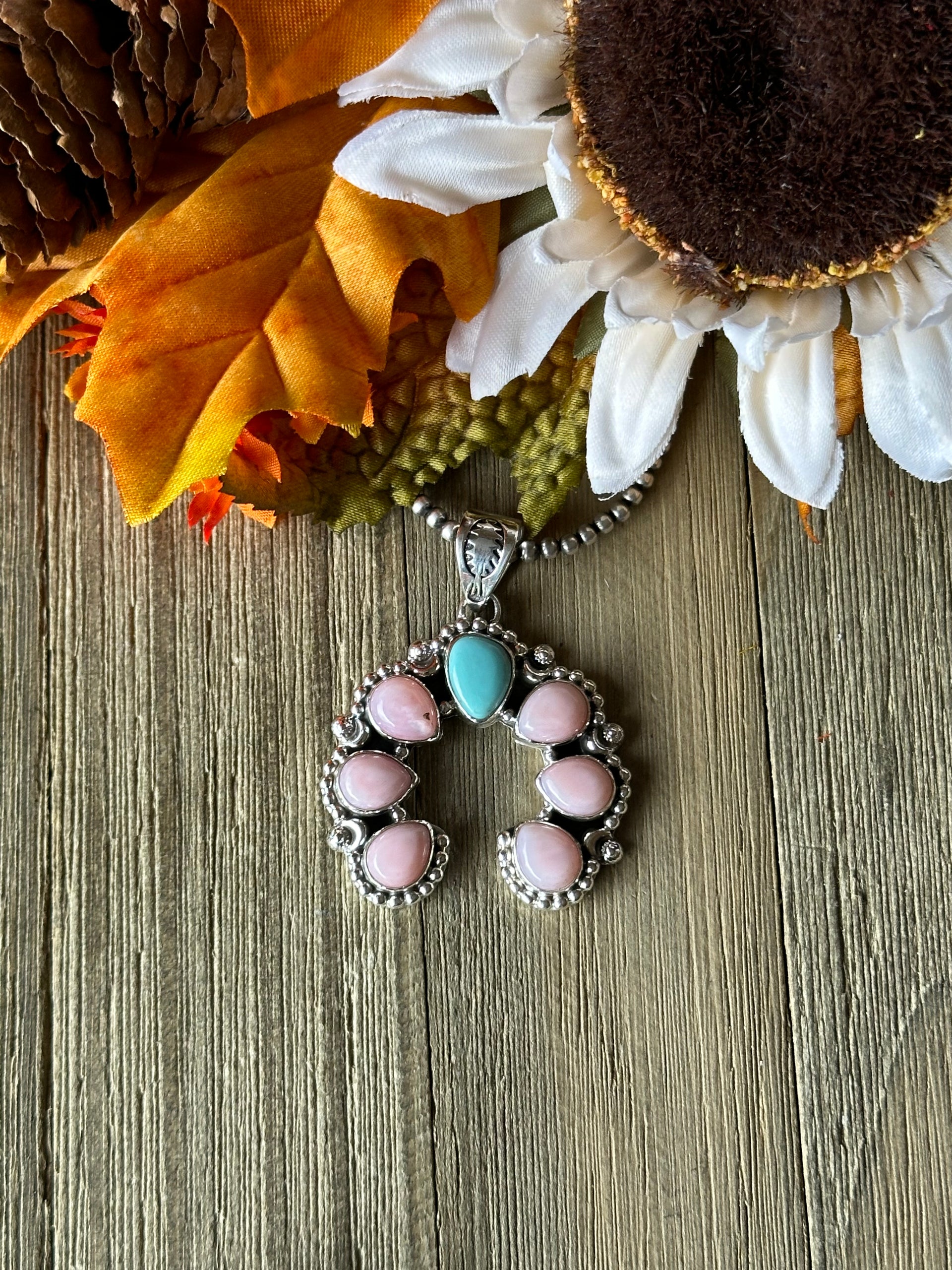 Southwest Handmade Multi Stone & Sterling Silver Naja Pendant