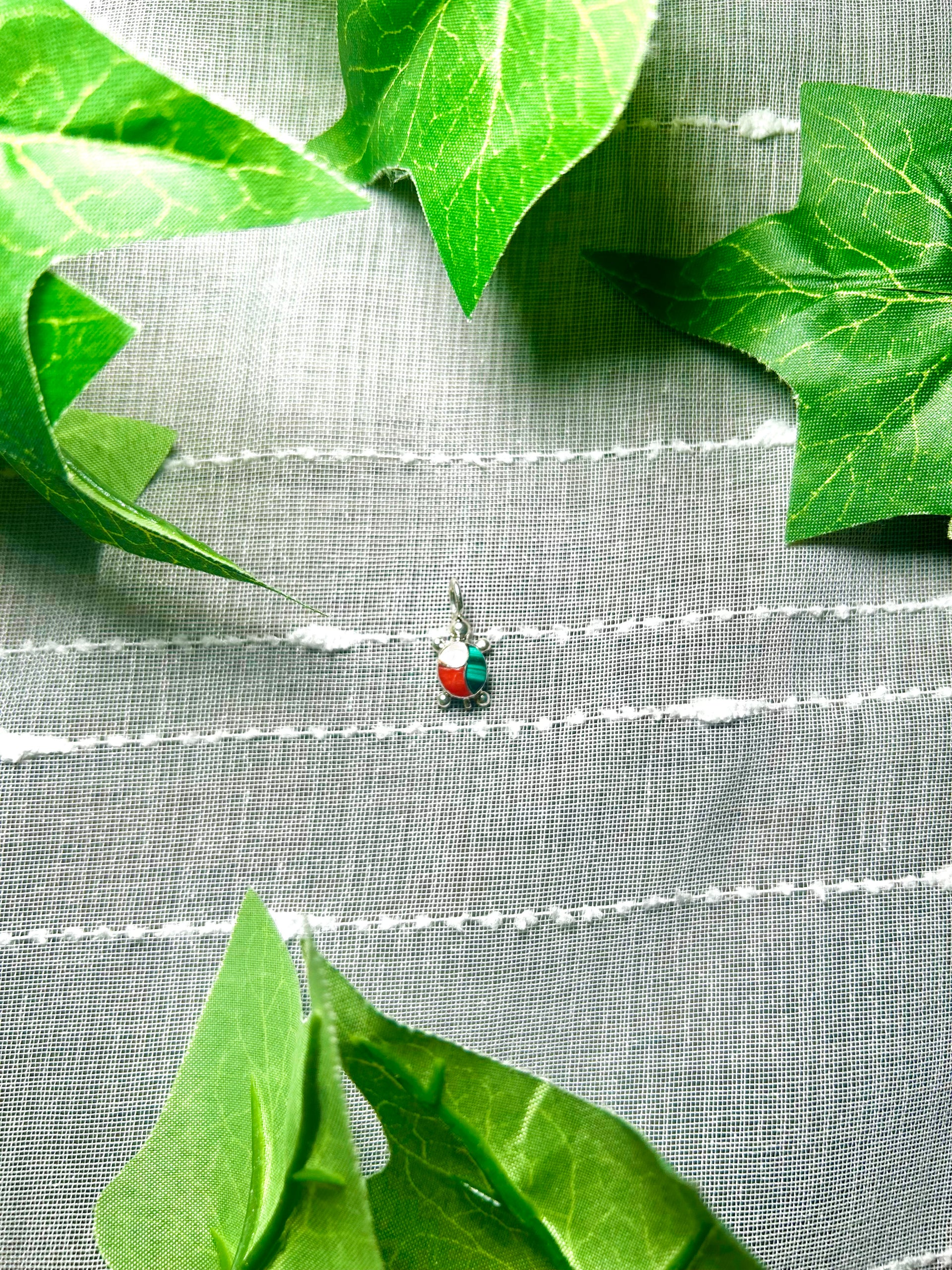 Zuni Multi Stone & Sterling Silver Pendant