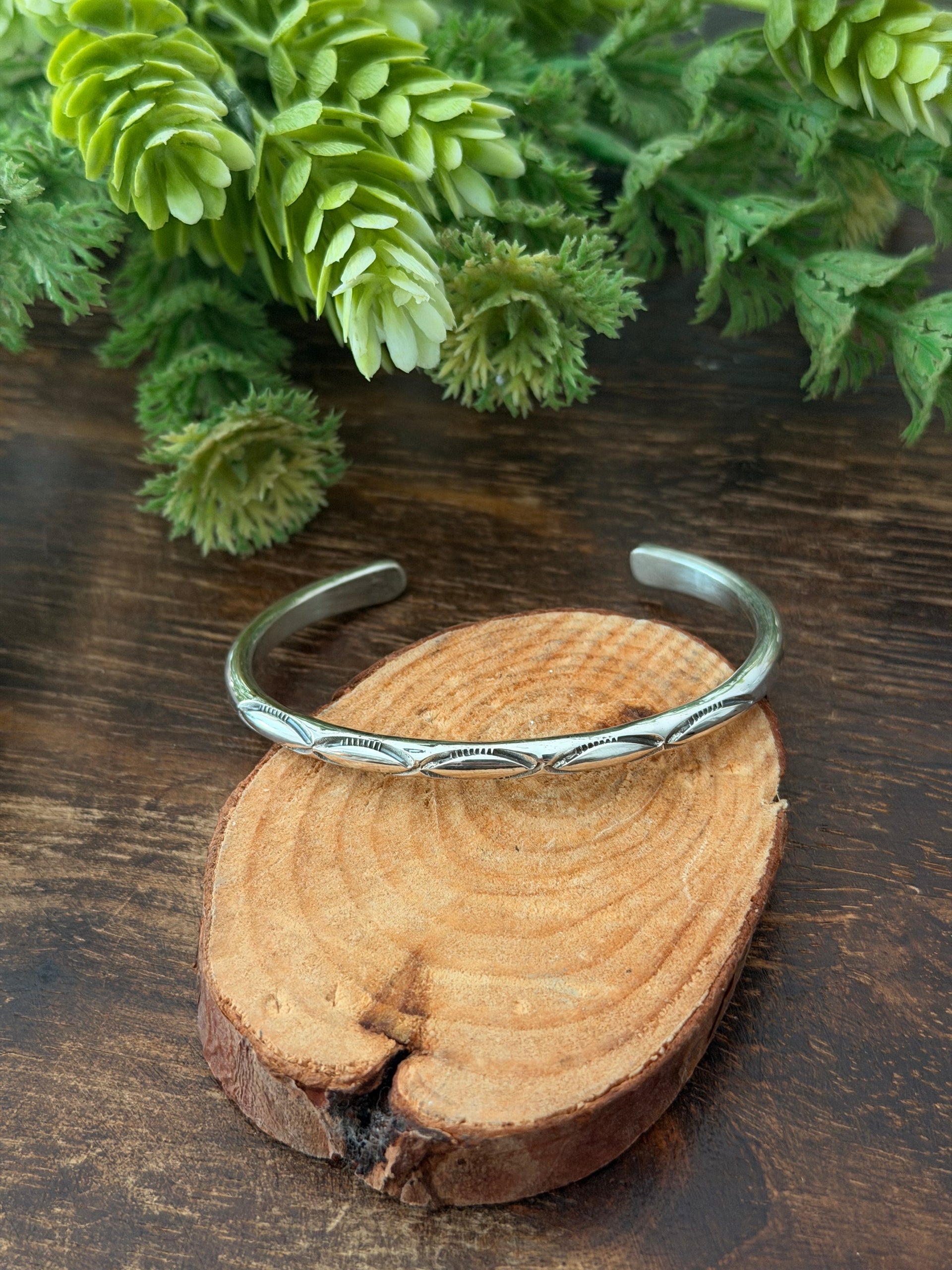 Navajo Made Sterling Silver Cuff Bracelet