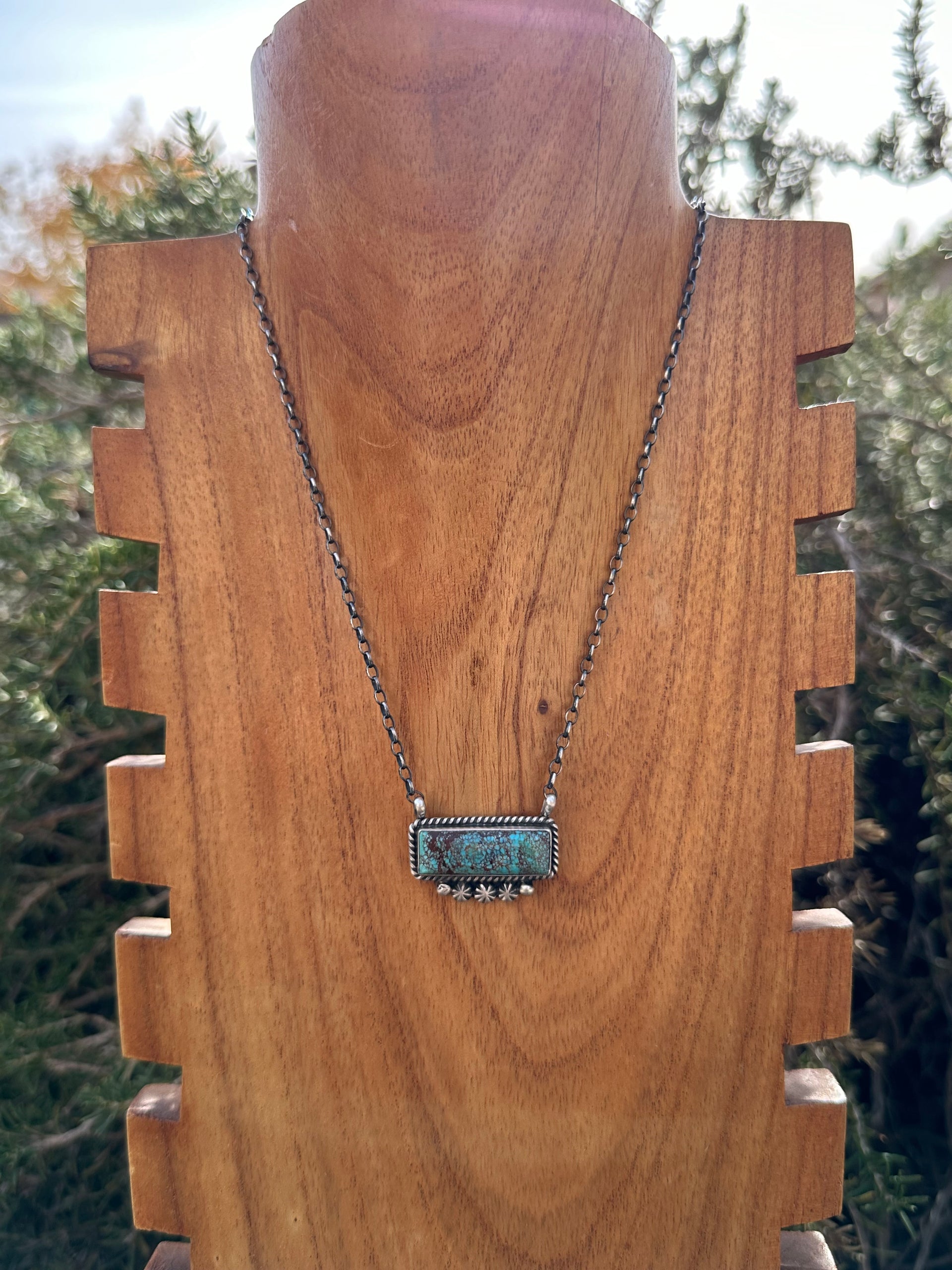 Alfred Martinez Kingman Turquoise & Sterling Silver Necklace