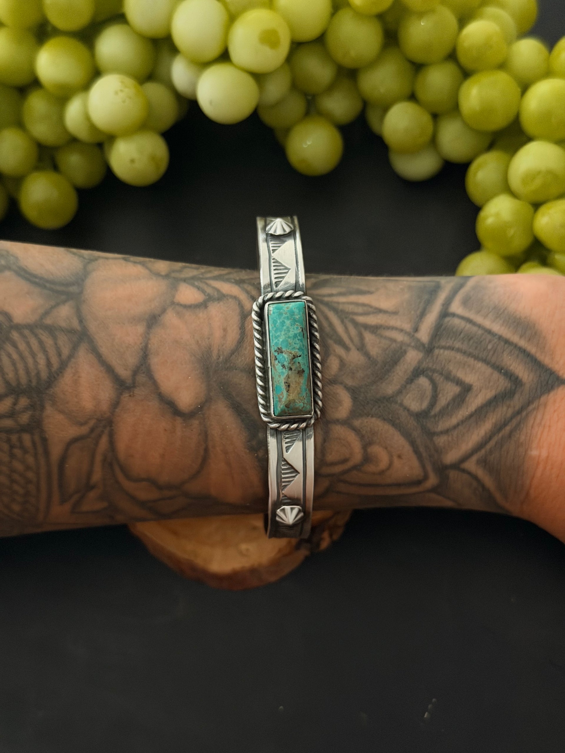 Rick Enriquez Kingman Turquoise & Sterling Silver Cuff Bracelet