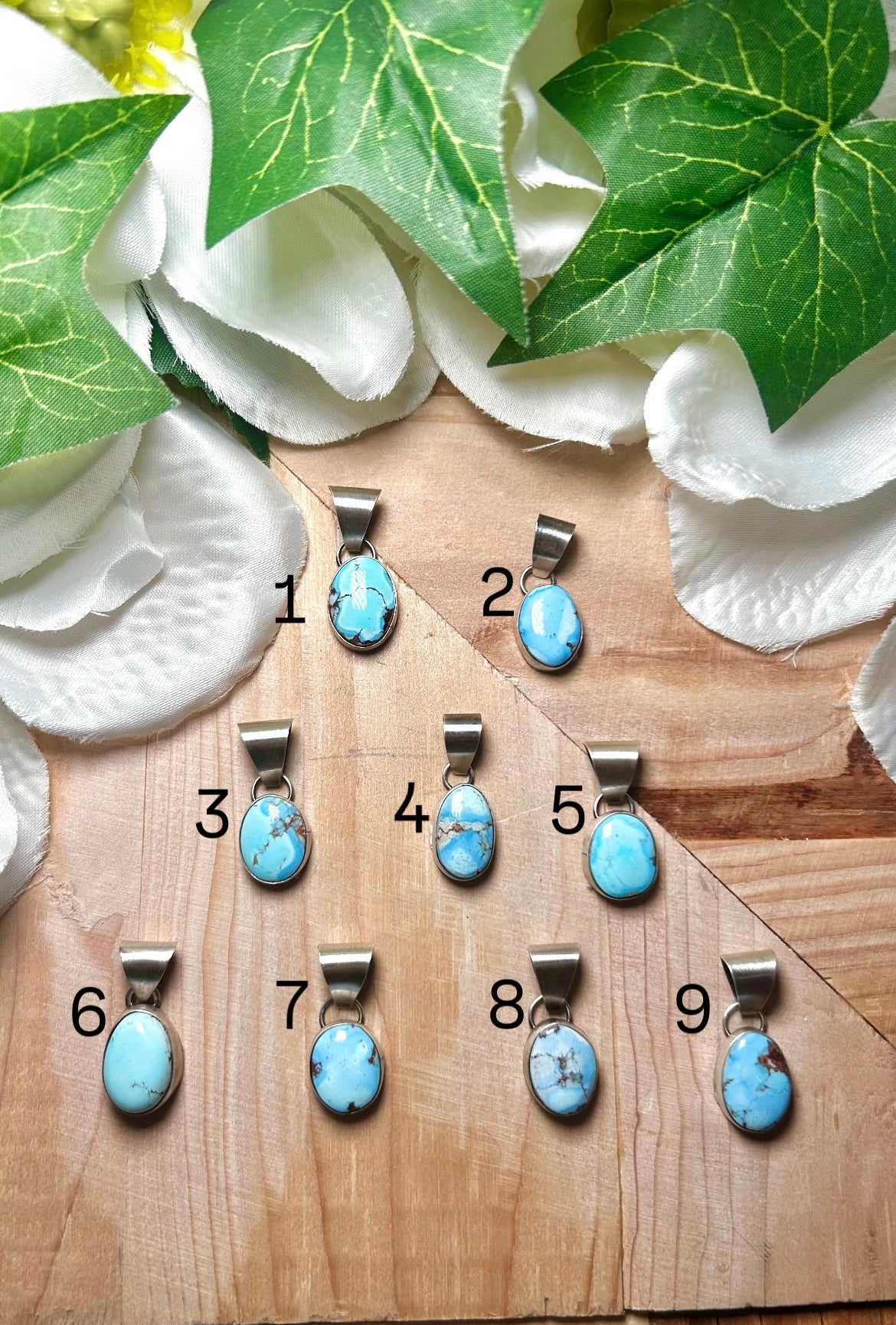 Navajo Made Golden Hill Turquoise & Sterling Silver Pendant