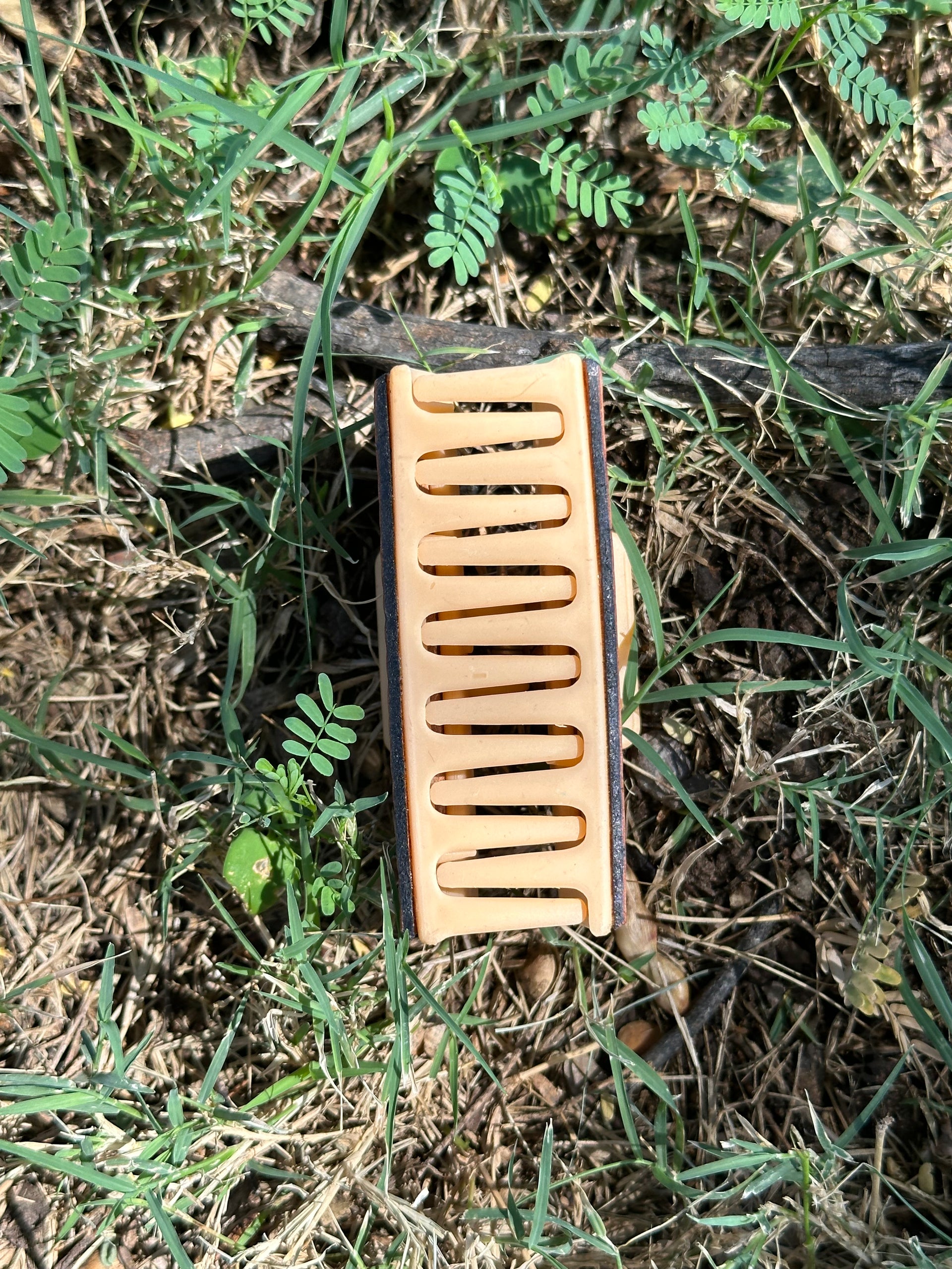 Genuine Tooled Leather Hair Clip