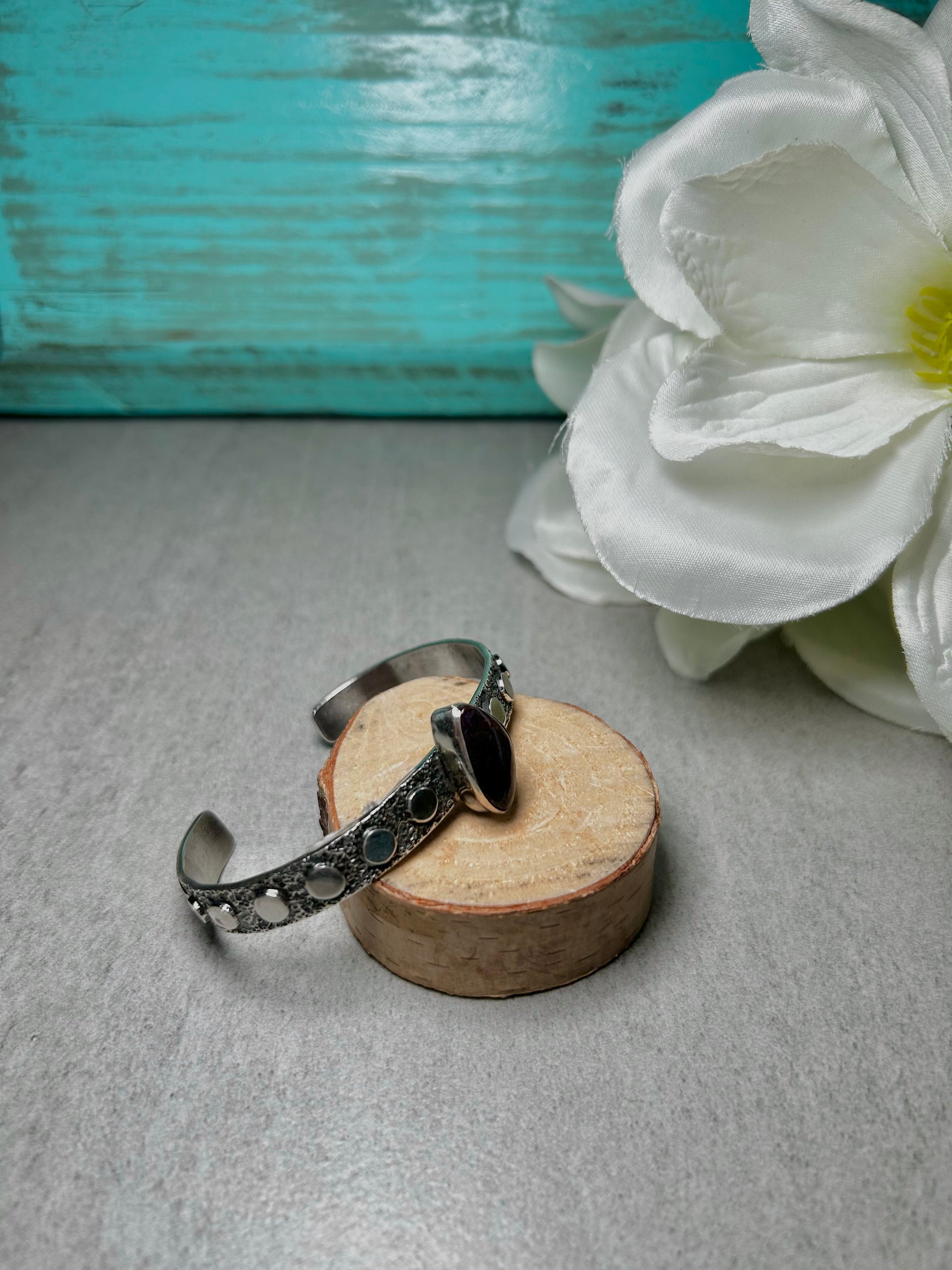 David Benally Sugilile &  Sterling Silver Cuff Bracelet