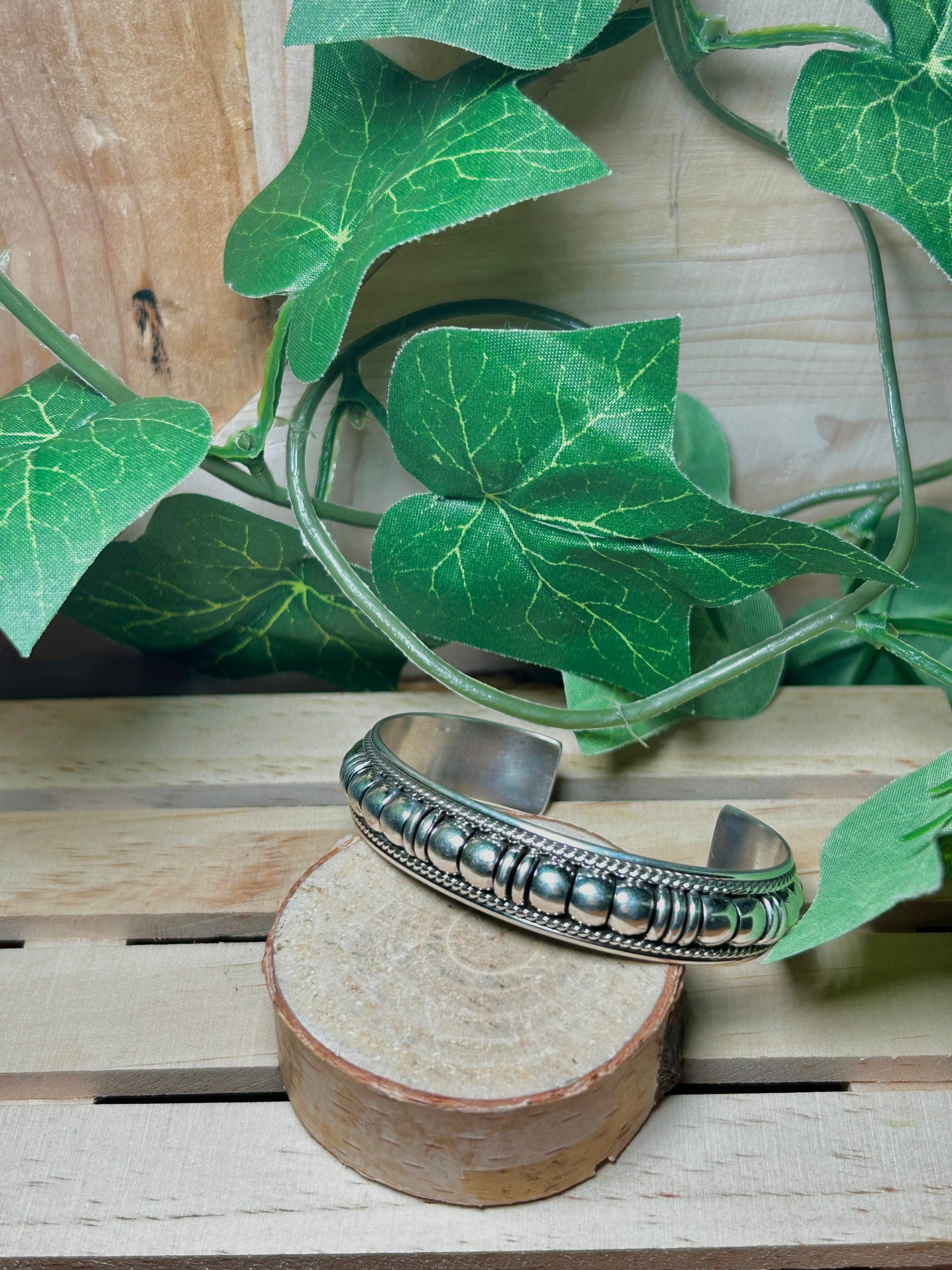 Navajo Made Sterling Silver Cuff Bracelet