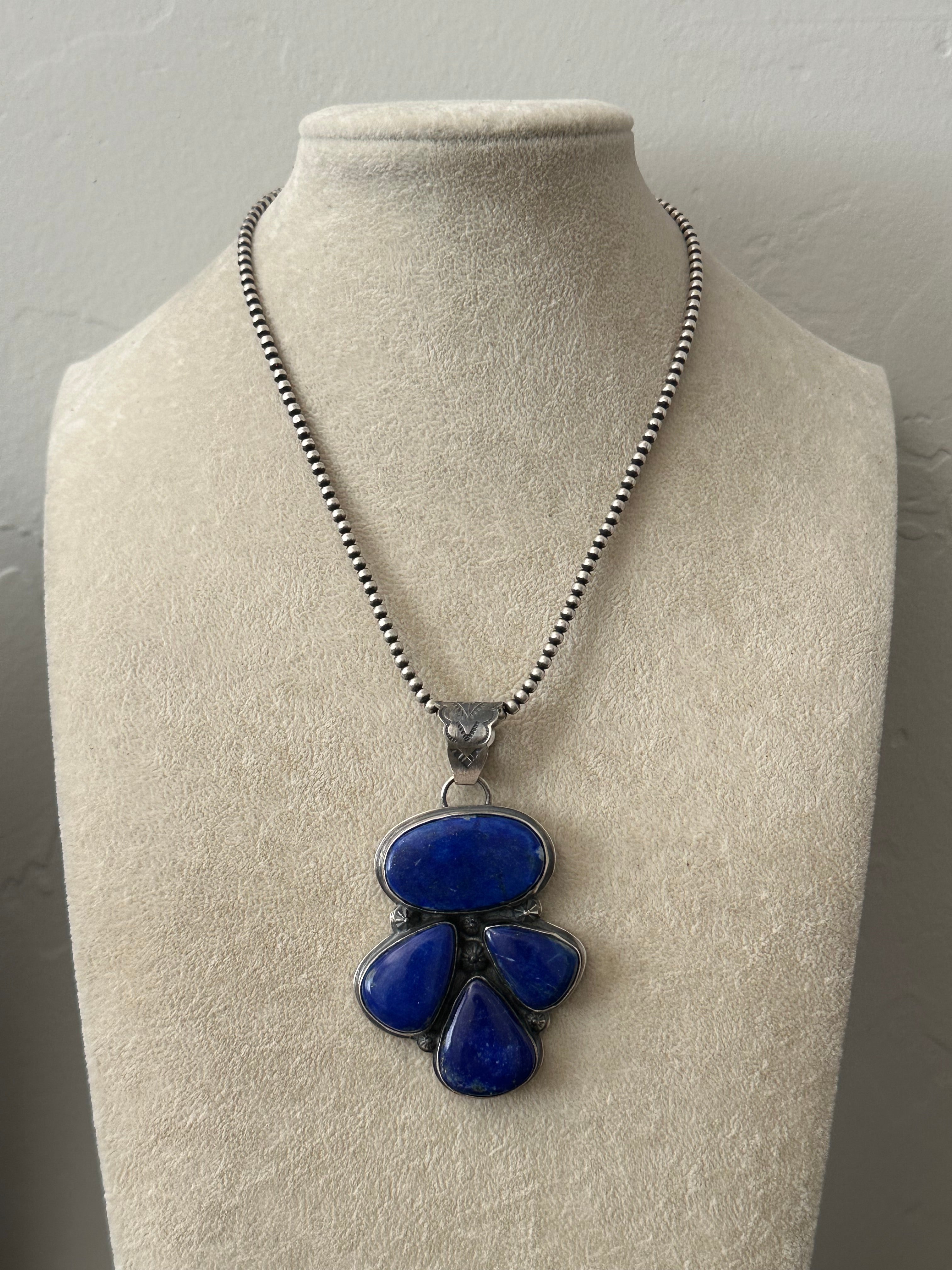 Kevin Begay Lapis & Sterling Silver Pendant