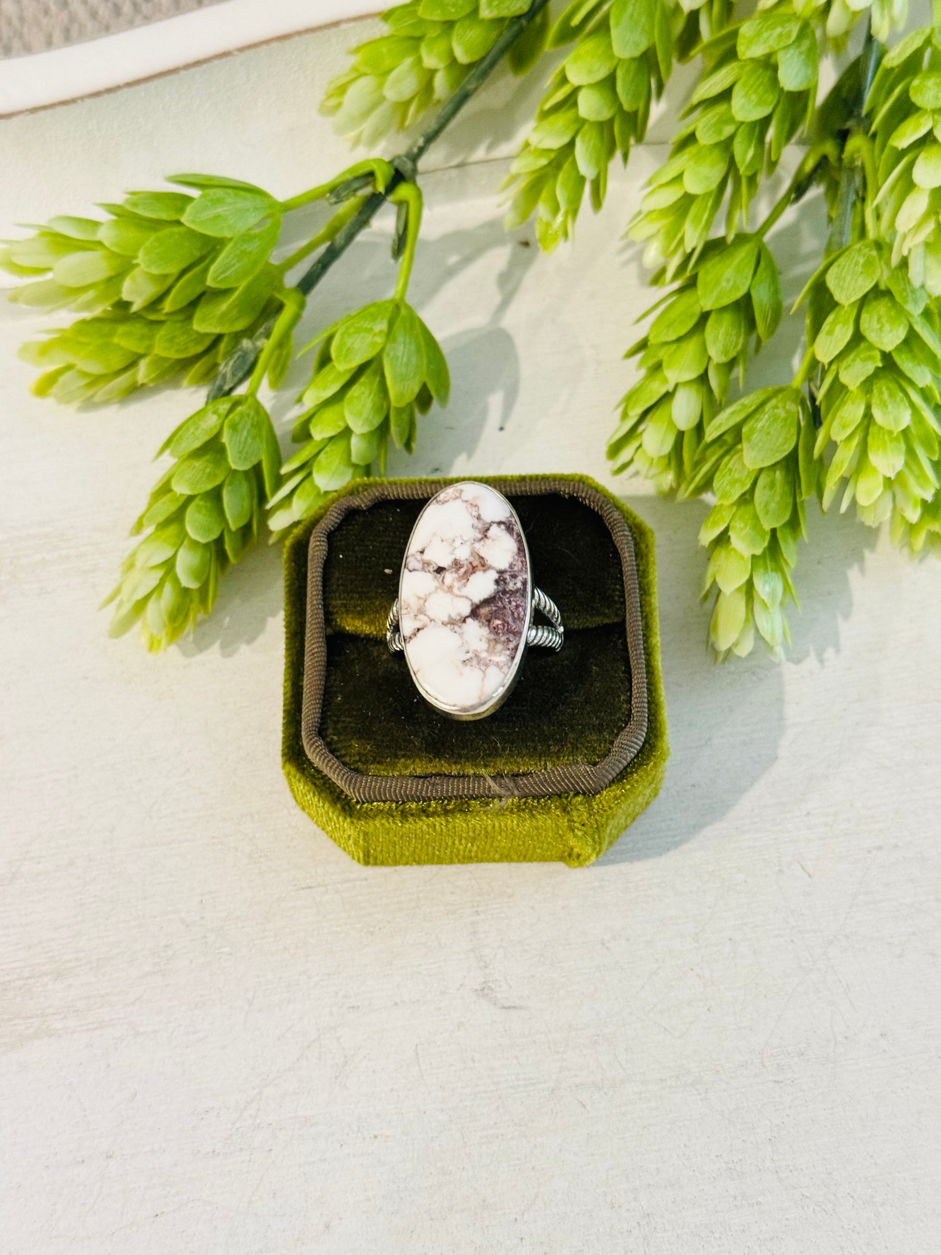 Southwest Made Wild Horse & Sterling Sliver Ring Size 10.5