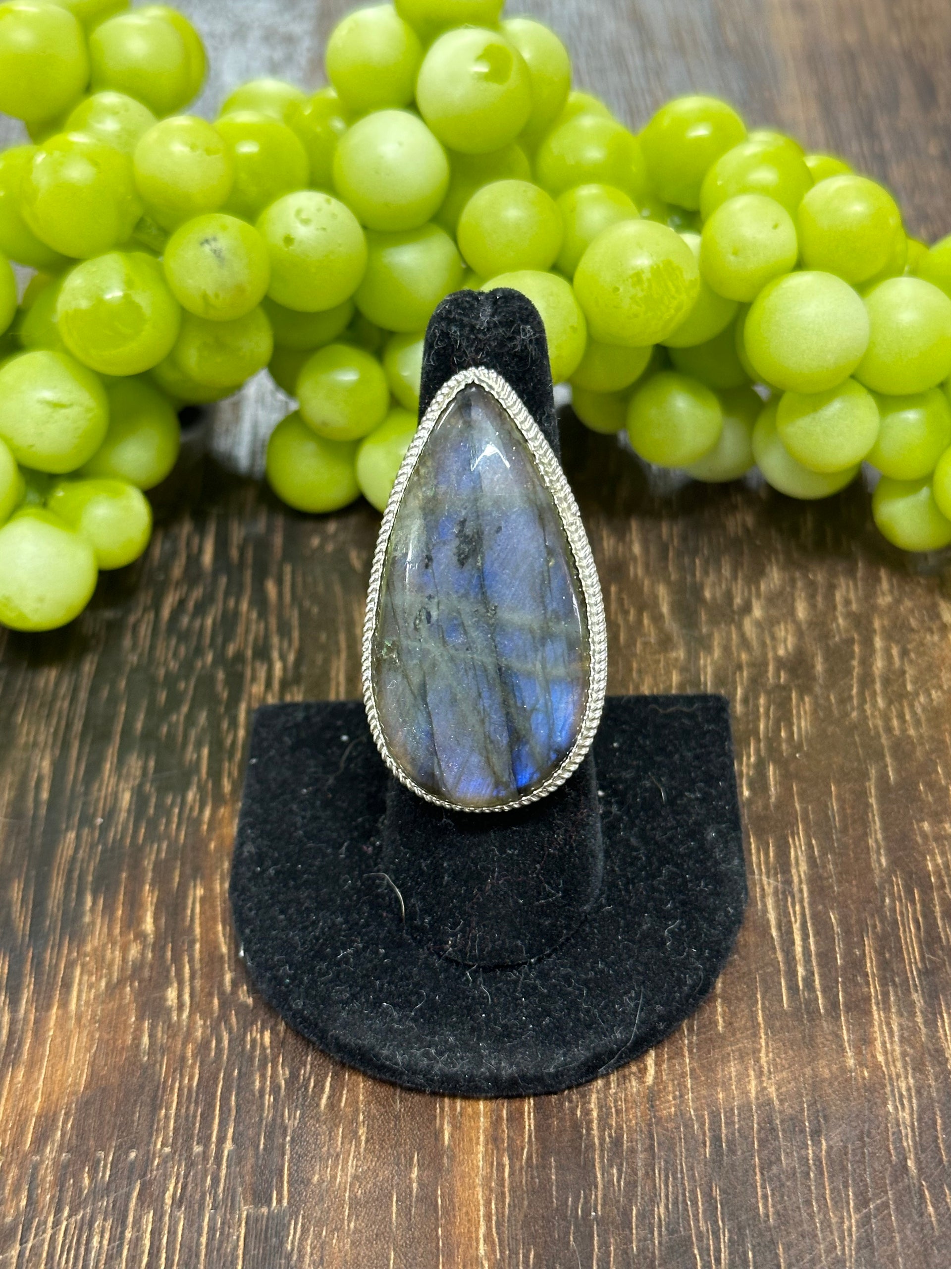Reda Galvan Labradorite & Sterling Silver Ring Size 8.75