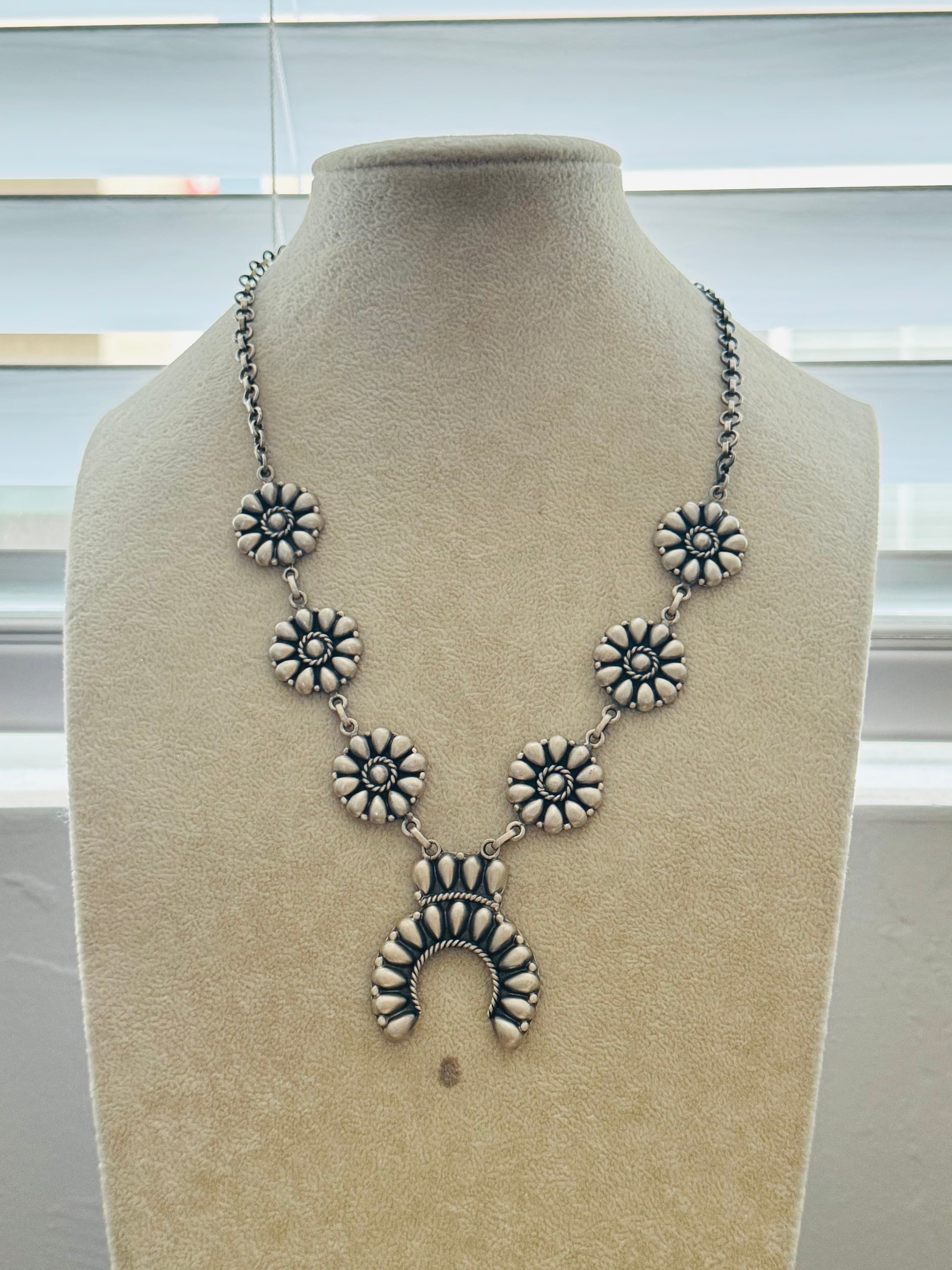 Southwest Handmade Sterling Silver Naja Necklace