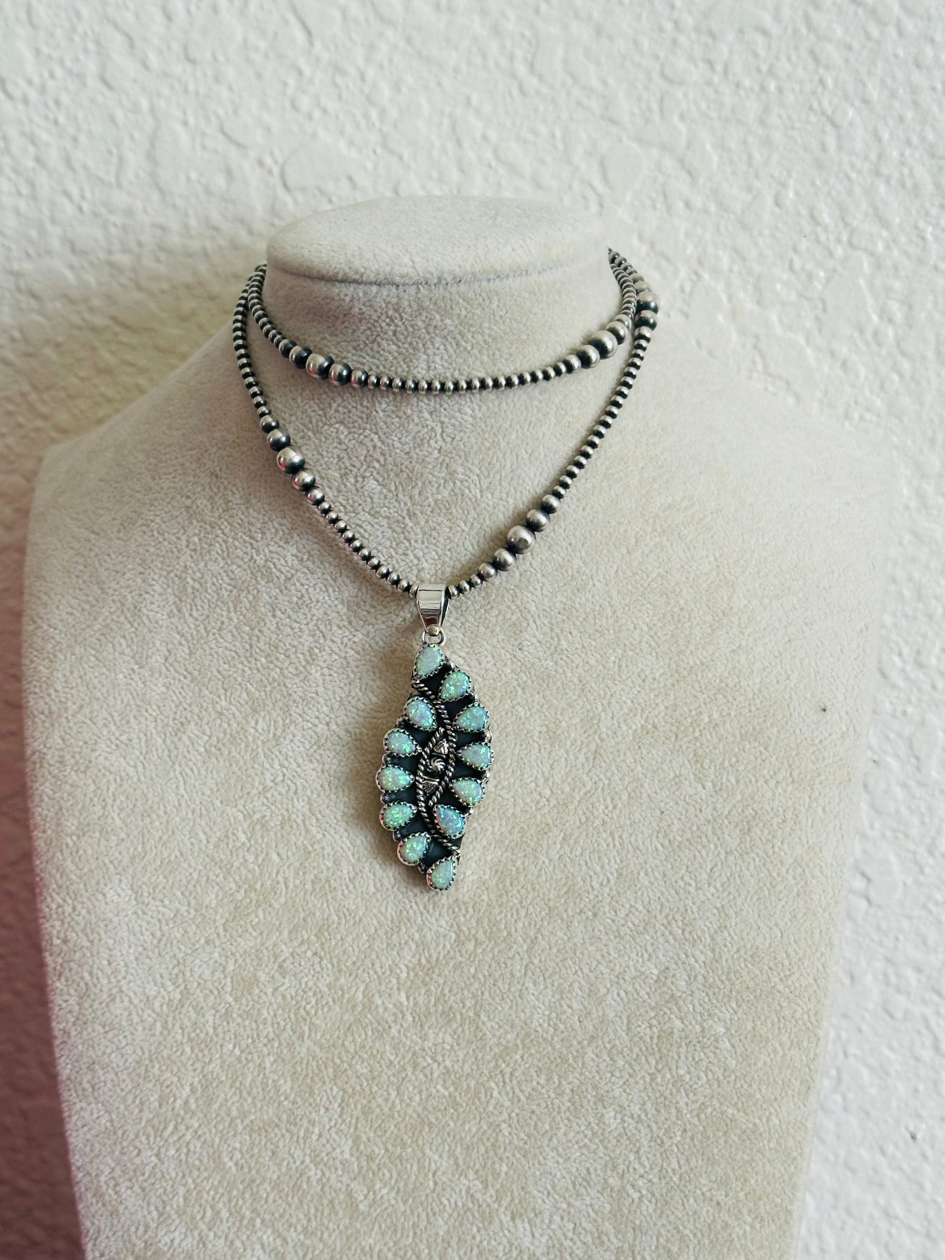 TTD “Twin Flame” Opal & Sterling Silver Pendant