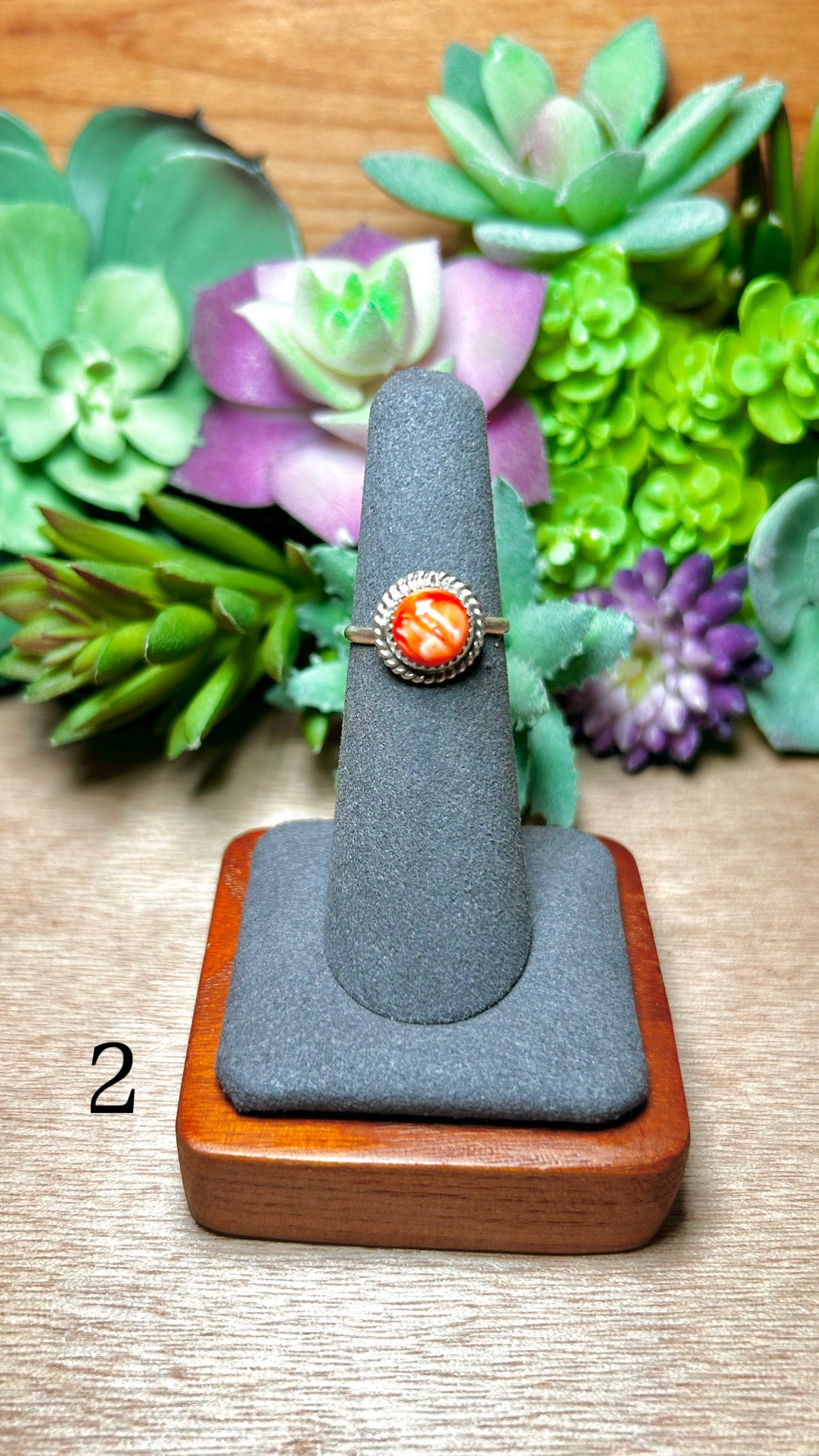 Navajo Made Spiny Oyster & Sterling Silver Ring