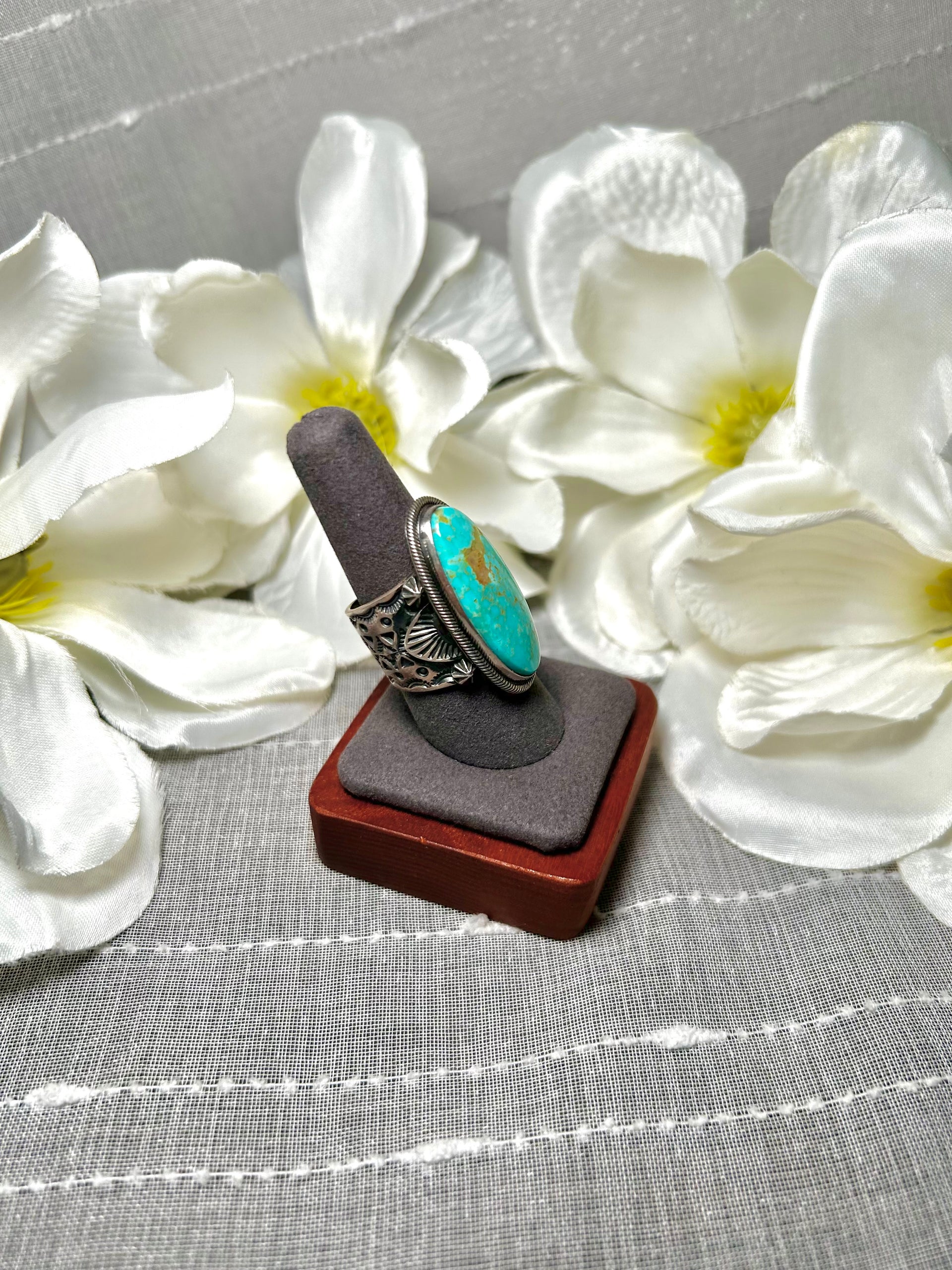 Donovan Cadman Royston Turquoise & Sterling Silver Ring Size 8.5