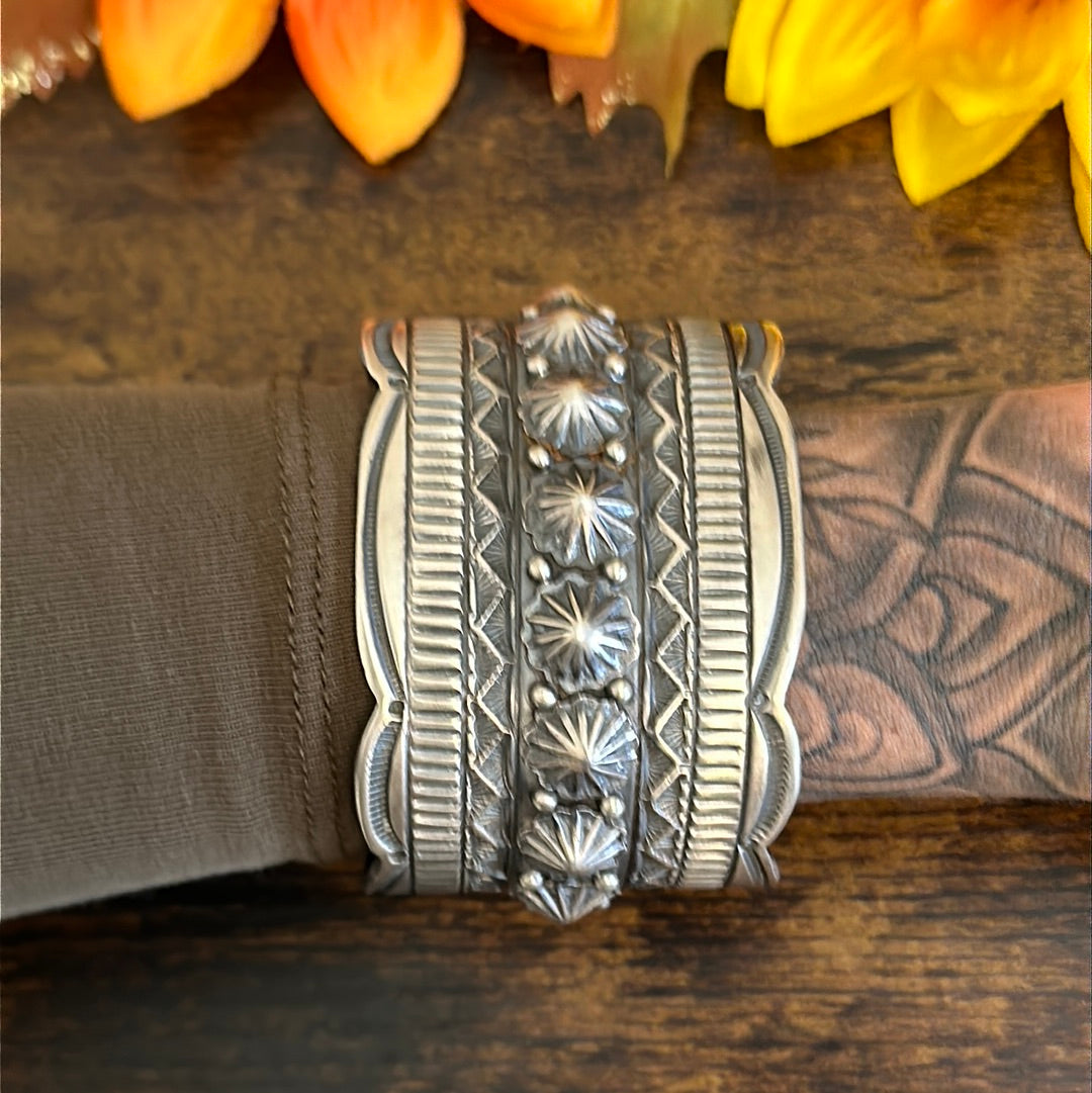 Navajo Made Sterling Silver Cuff Bracelet