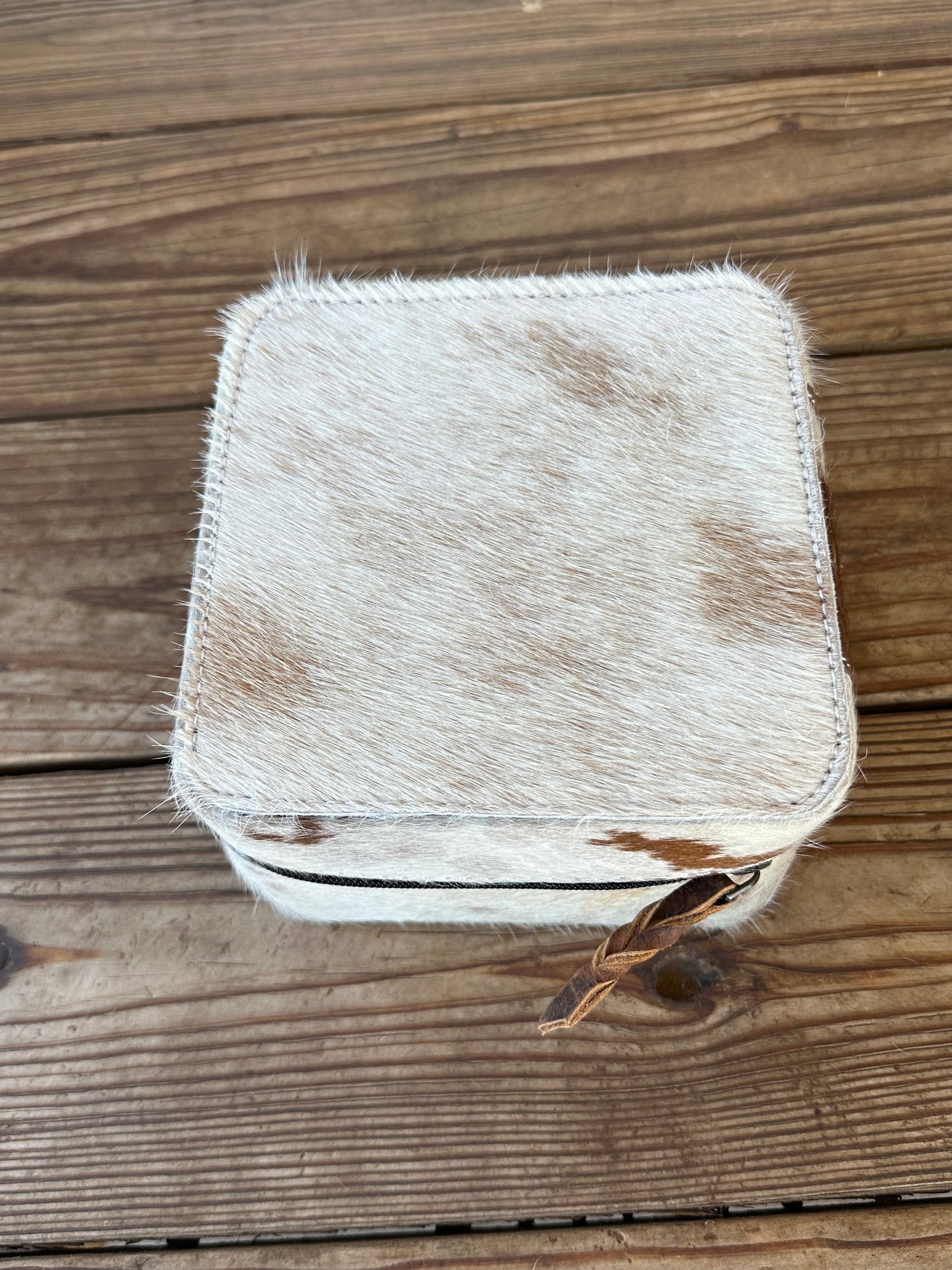 Genuine Leather Cowhide Jewelry Box