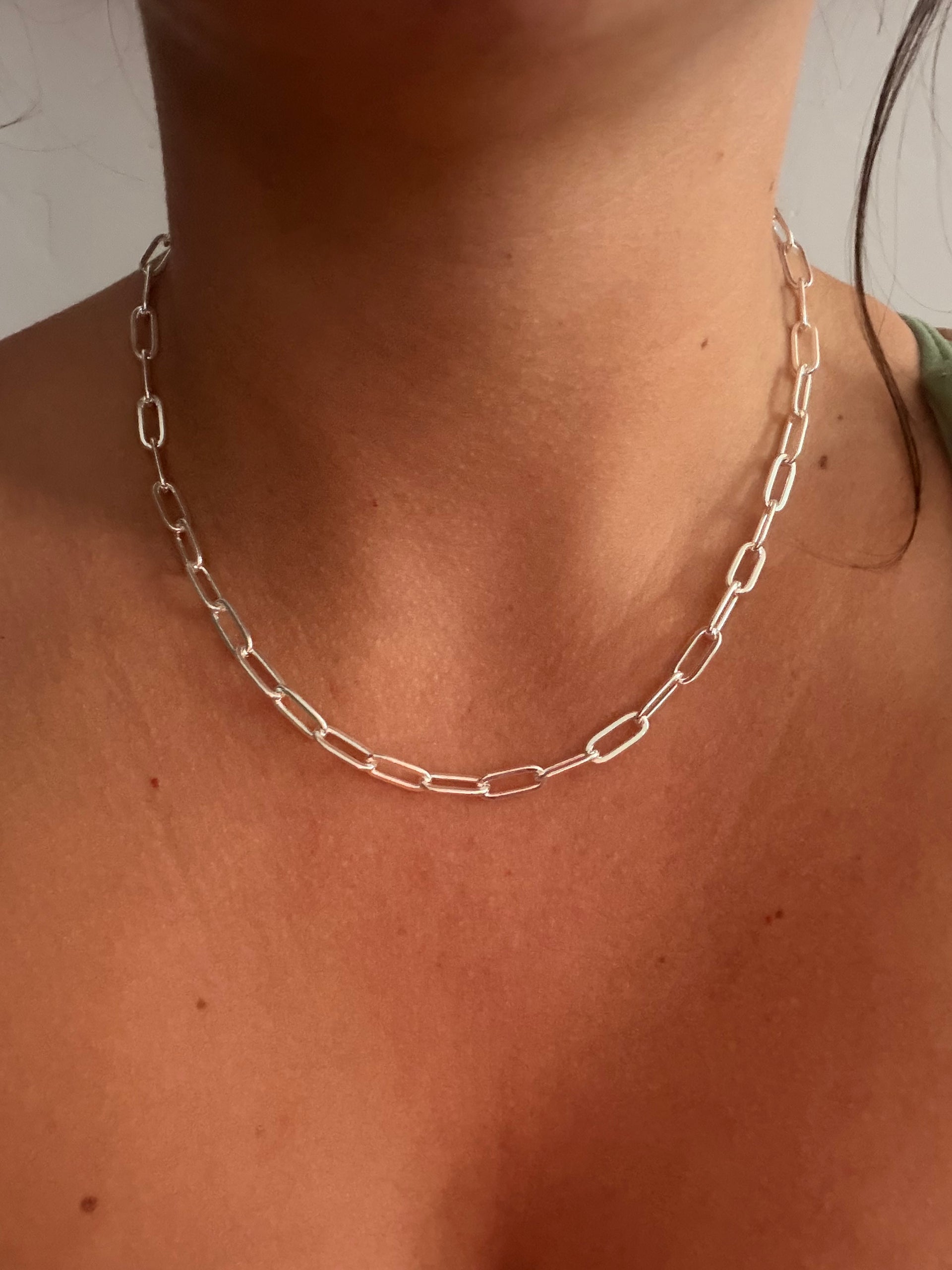 Handmade Sterling Silver Link Necklace