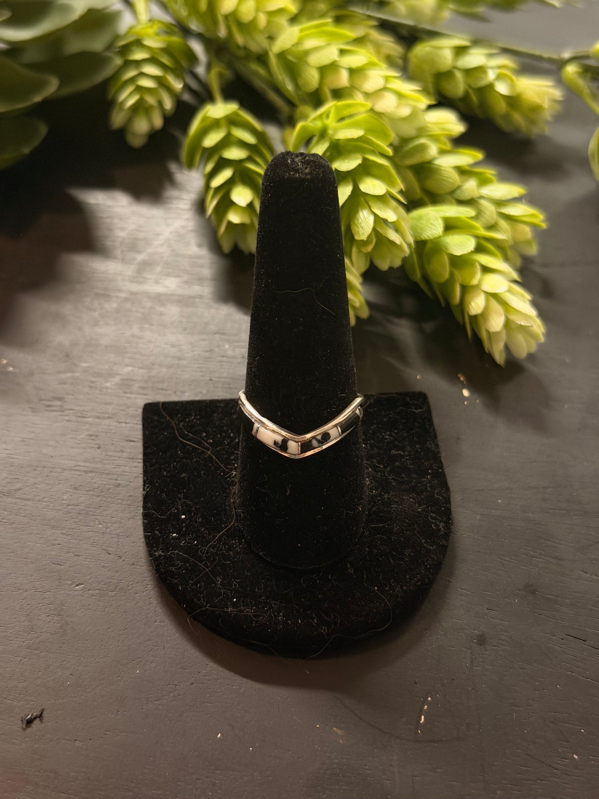 Jamie Johnson White Buffalo & Sterling Silver Inlay Ring