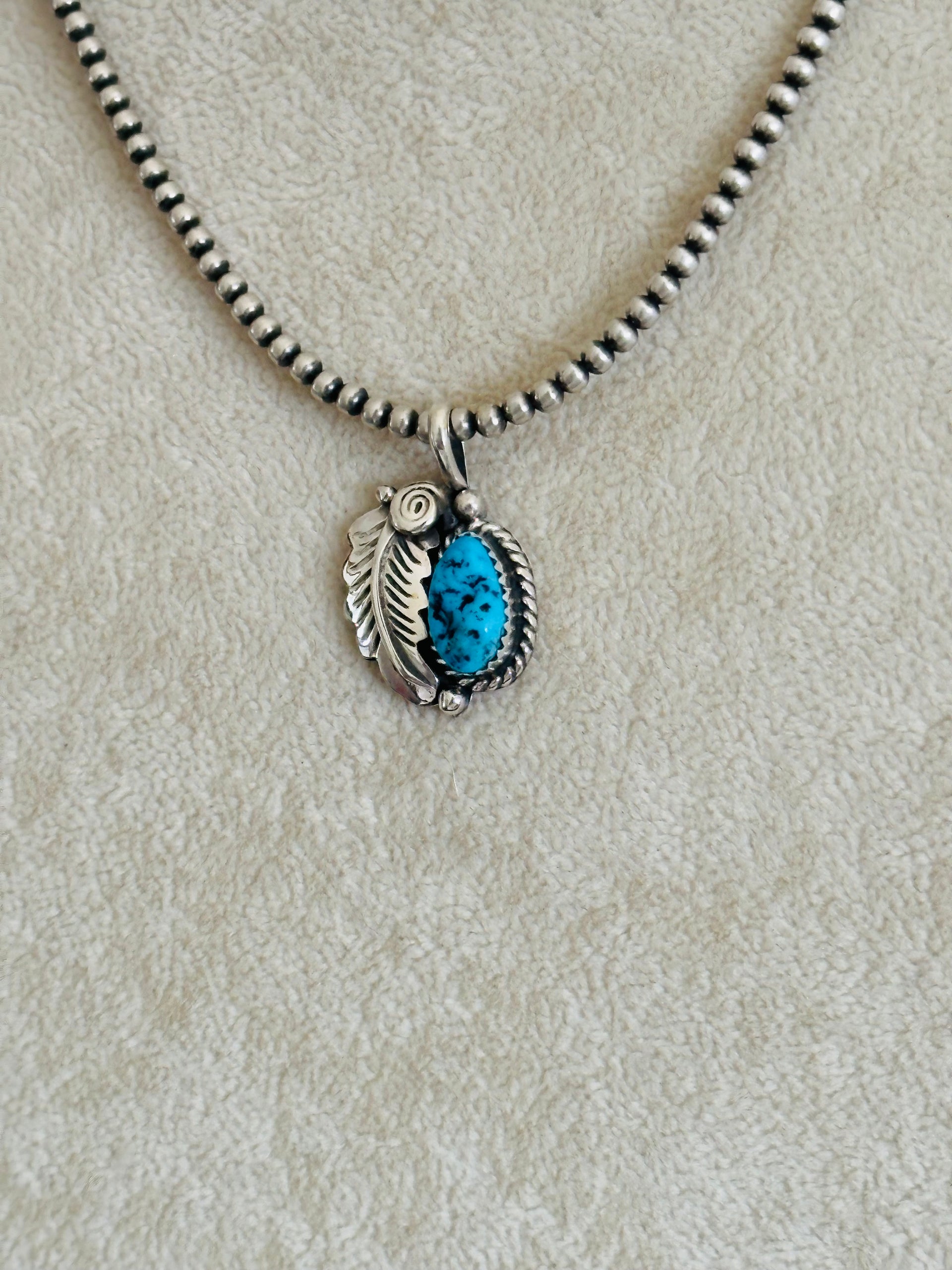 Julia Etsitty Kingman Turquoise & Sterling Silver Pendants