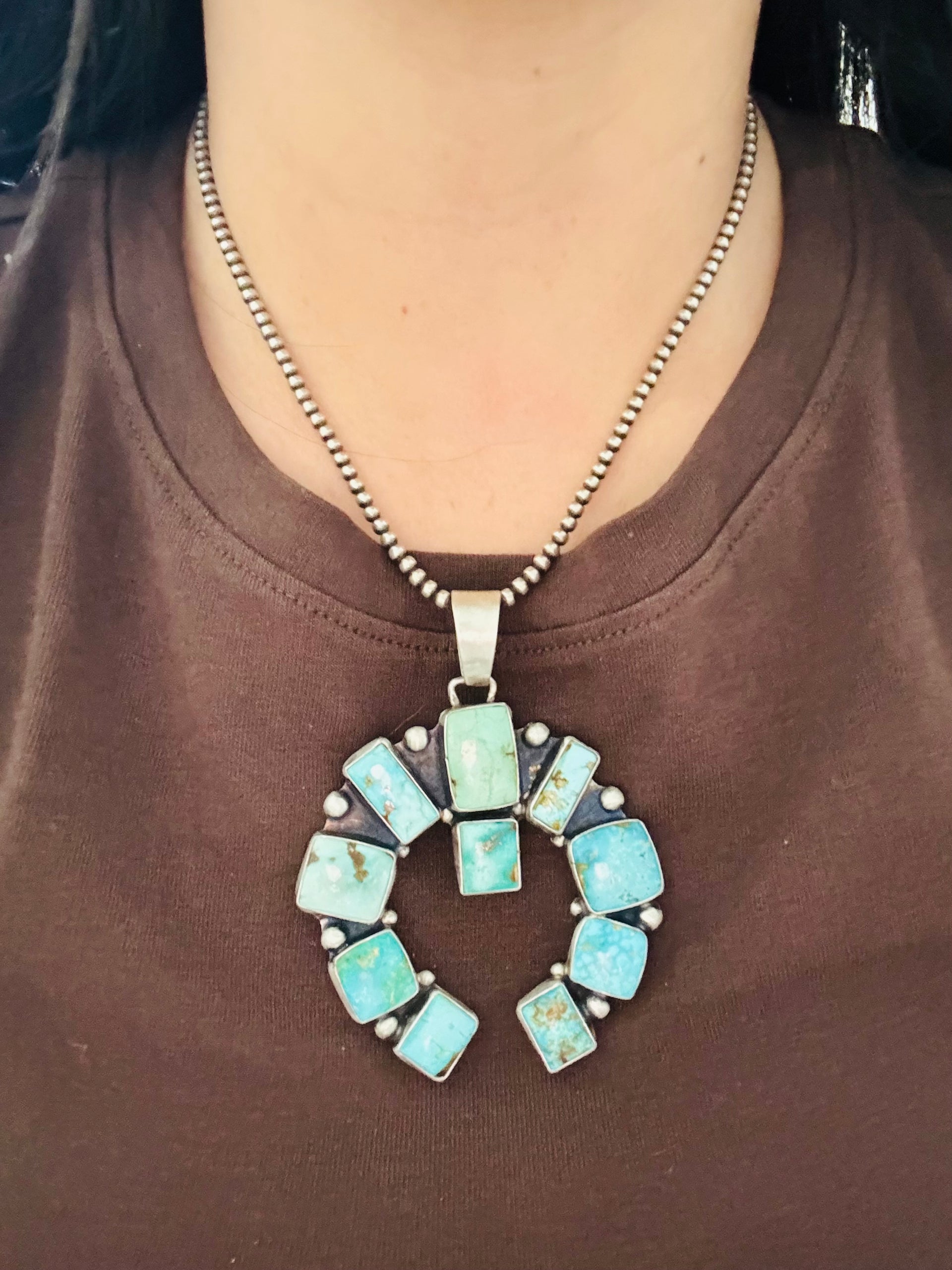 Bobby Johnson Royston Turquoise & Sterling Silver Pendant