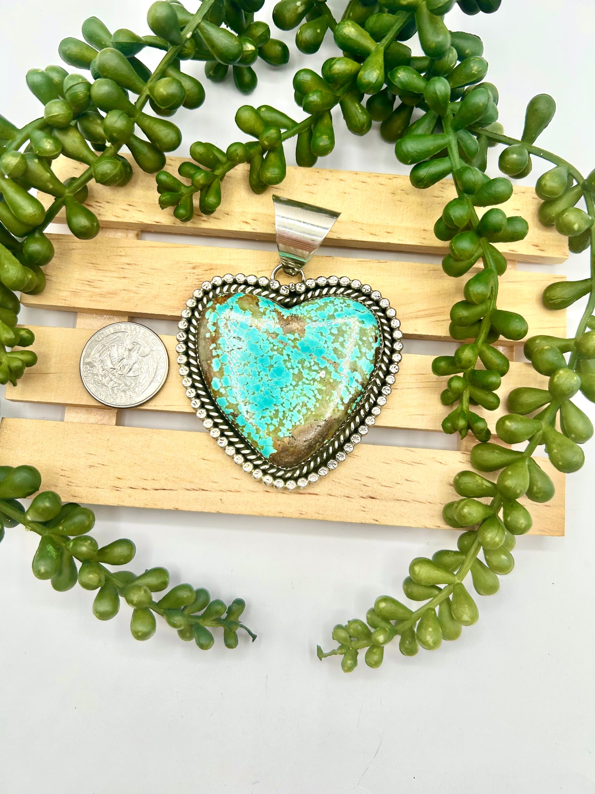 CR Little #8 Turquoise & Sterling Silver Pendant