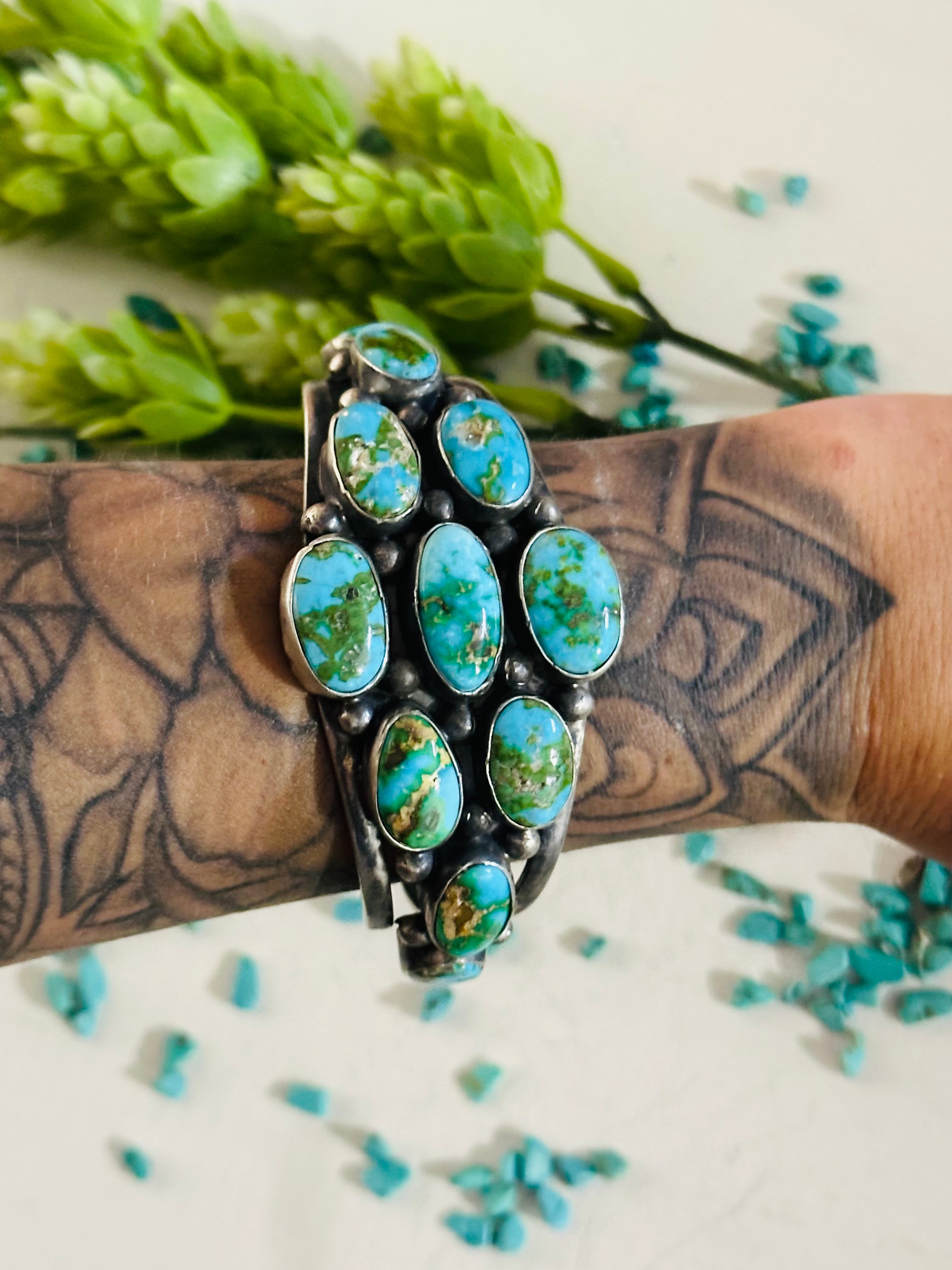 Bobby Johnson Sonoran Mountain Turquoise & Sterling Silver Cuff Bracelet