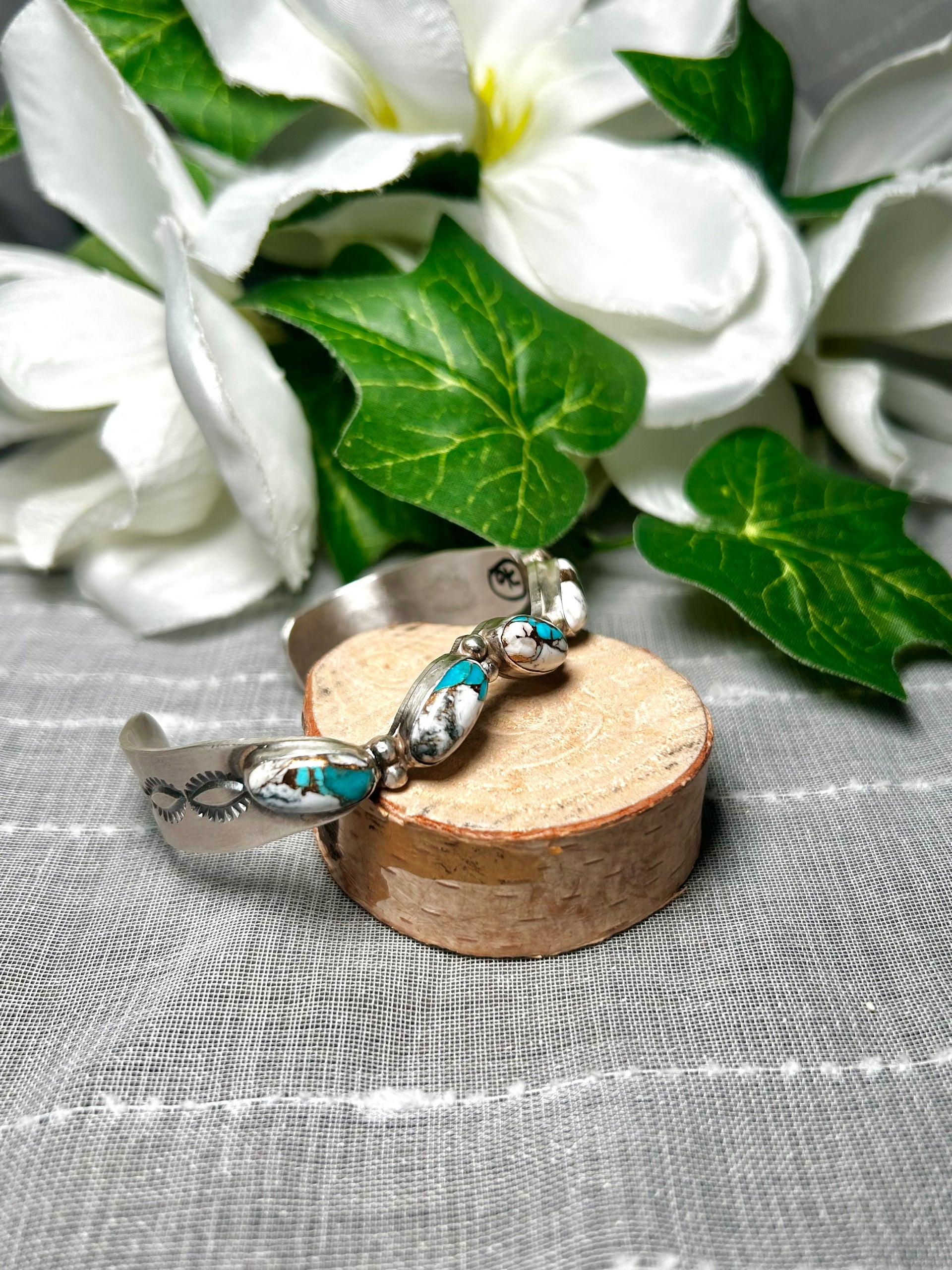 Pearline Spencer Mohave Turquoise & Sterling Silver Cuff Bracelet