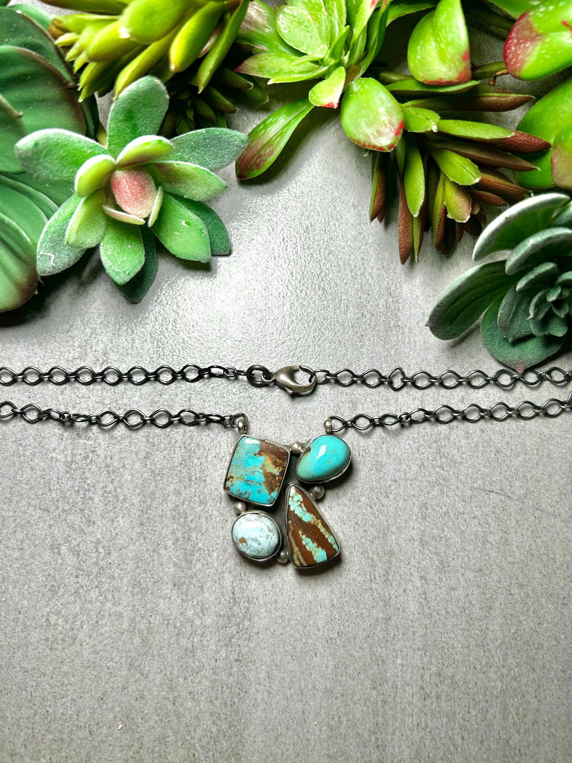 Ella Peters #8 Turquoise & Sterling Silver Necklace