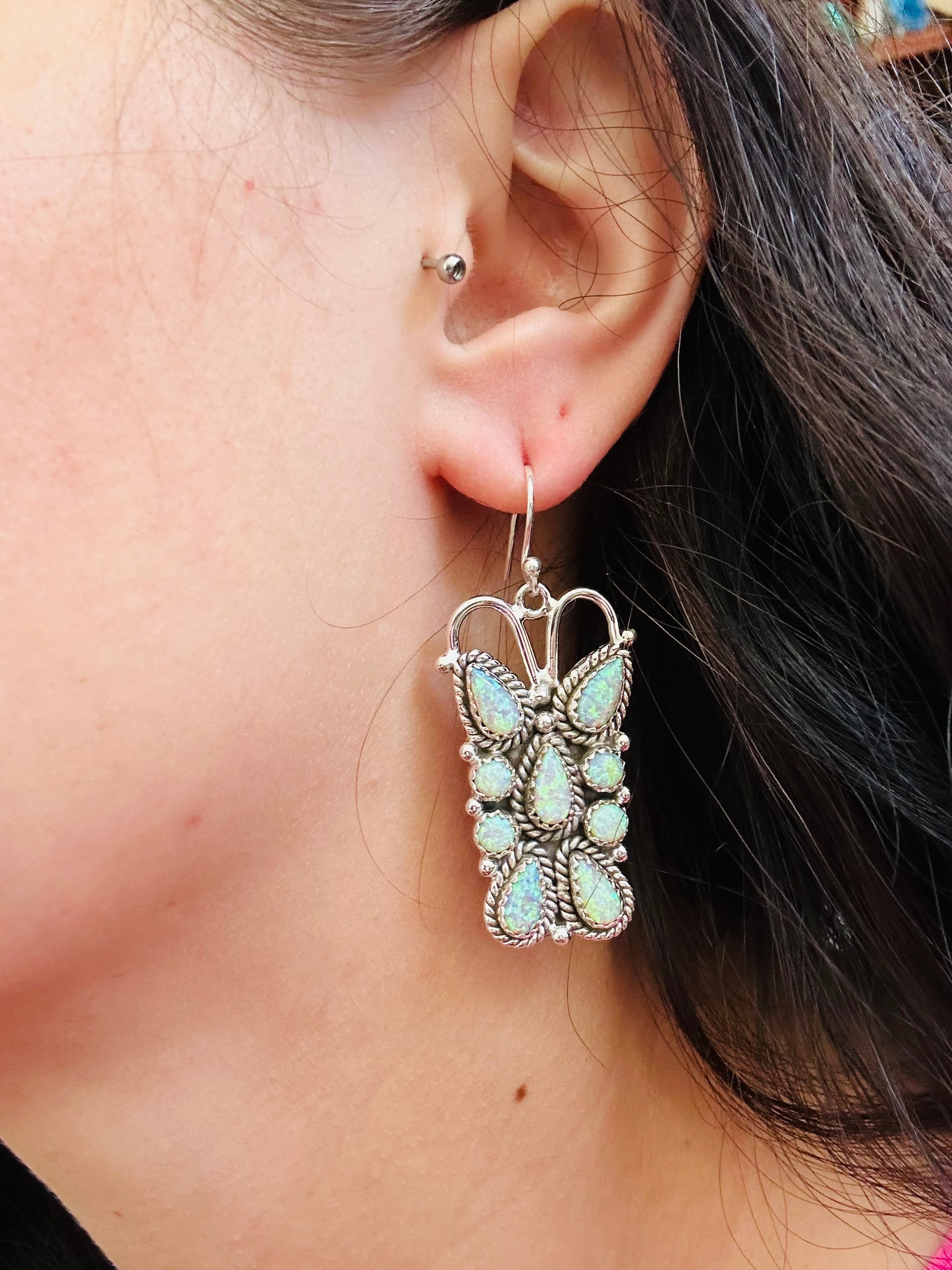 TTD “K’aalógii” Opal & Sterling Silver Dangle Earrings