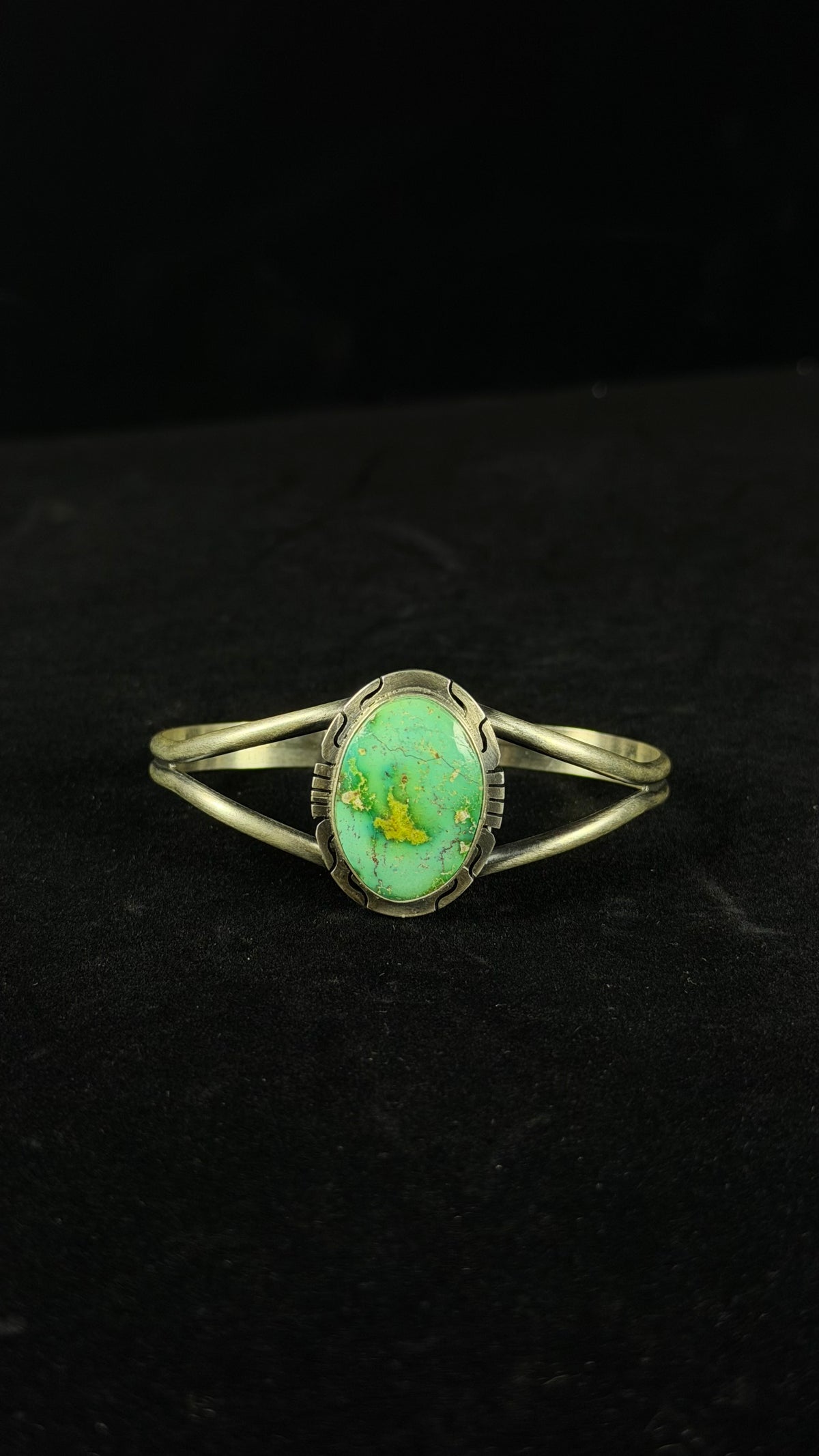 Dave Skeets Sonoran Mountain  Turquoise & Sterling Silver Cuff Bracelet