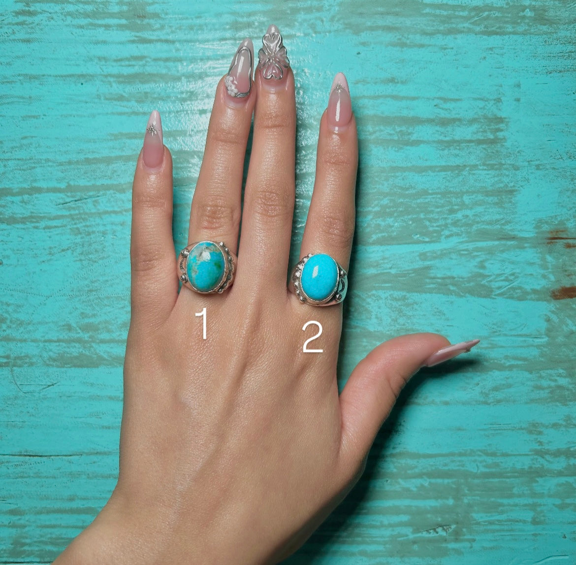 Navajo Made Kingman Turquoise & Sterling Silver Ring