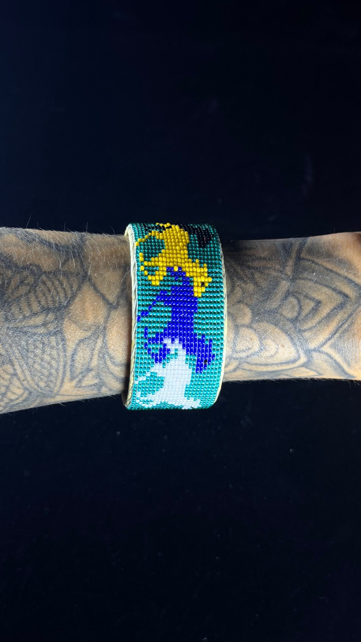 Navajo Made Beaded Cuff Bracelet