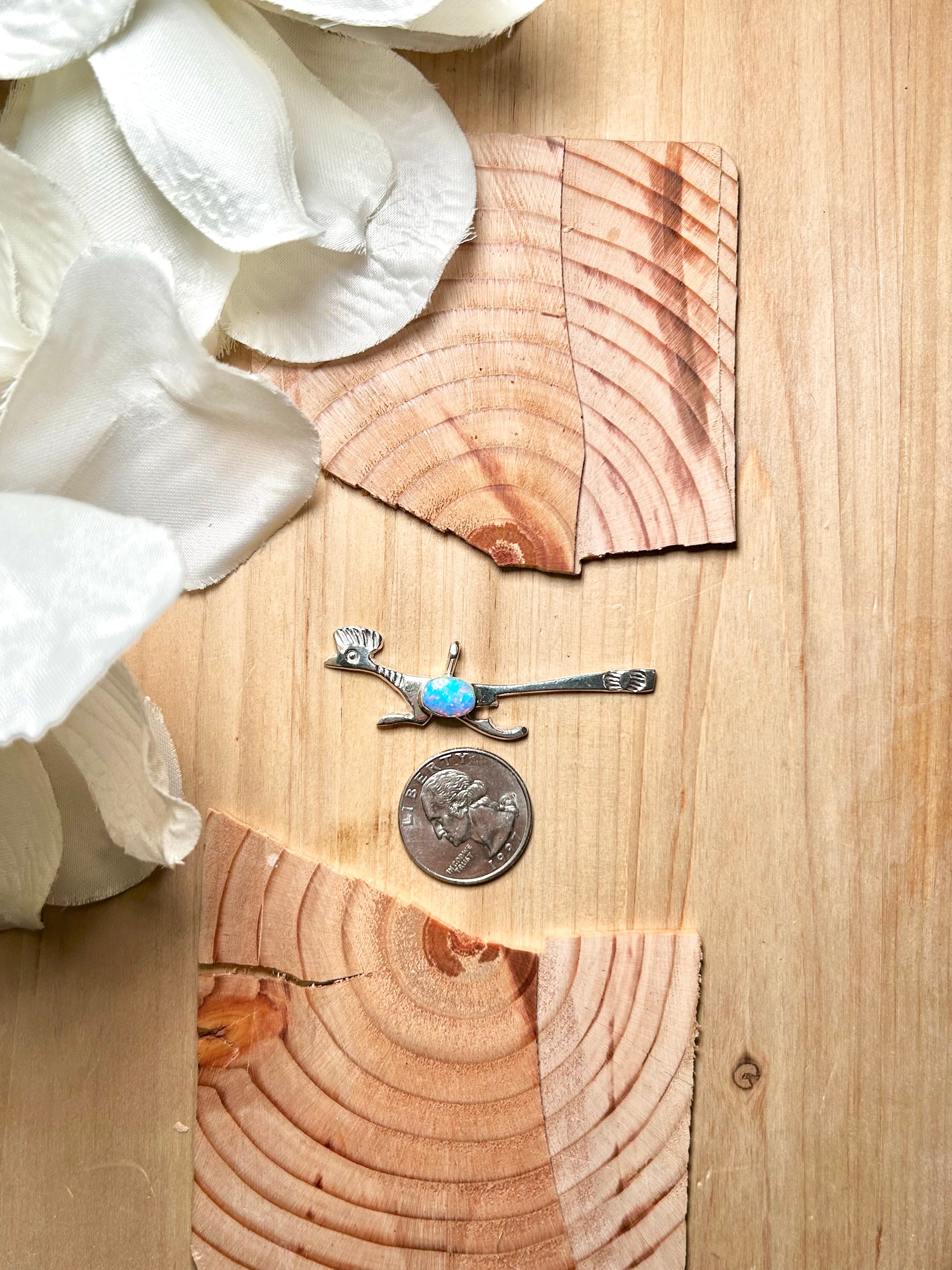 Navajo Made Opal & Sterling Silver Pendant