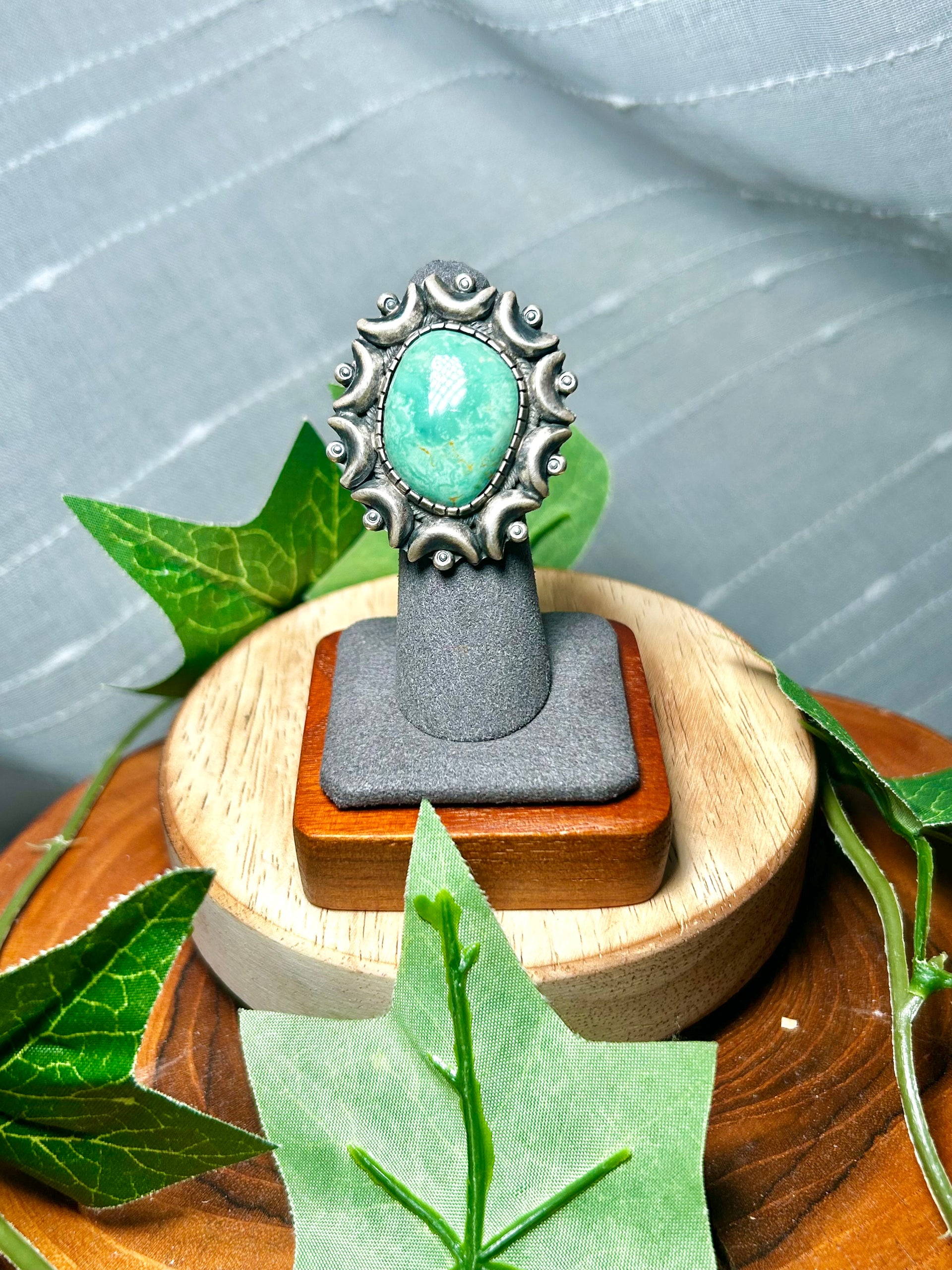 Danny Clark Kingman Turquoise & Sterling Silver Ring Size 5