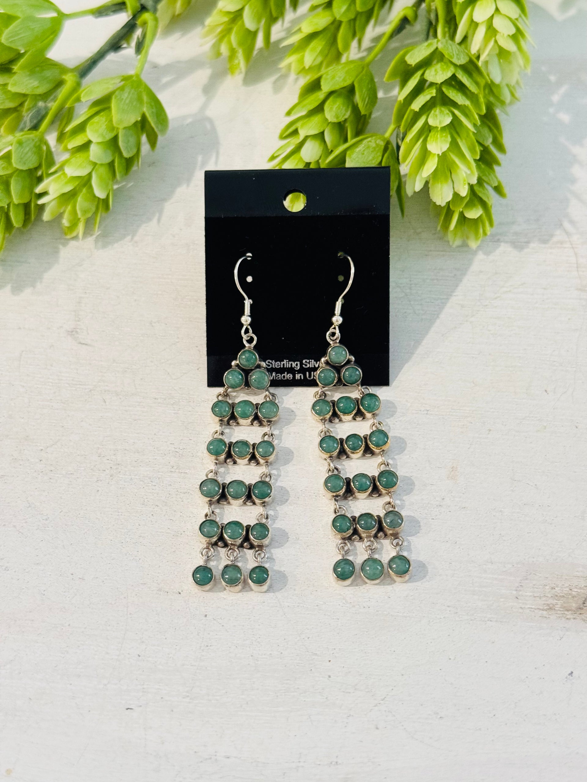 Southwest Made Sterling Silver Dangle Earrings