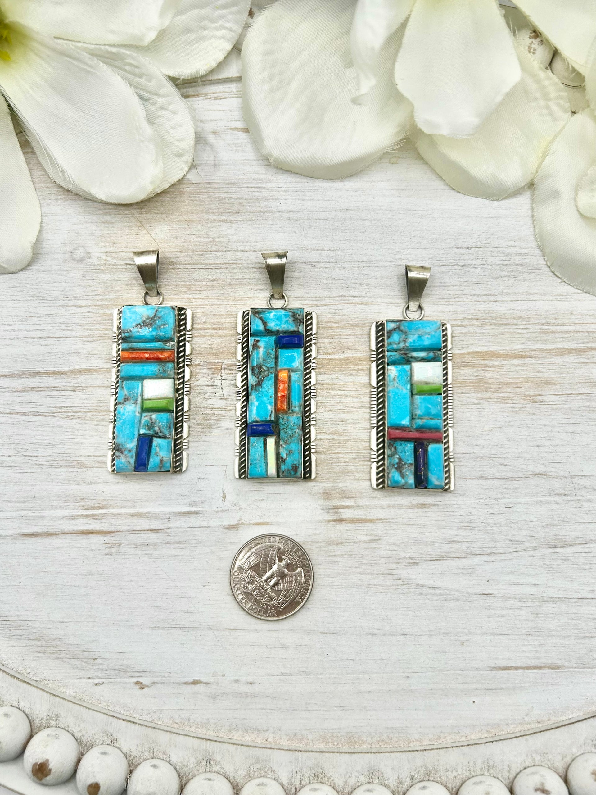 Steve Francisco Multi Stone & Sterling Silver Pendant
