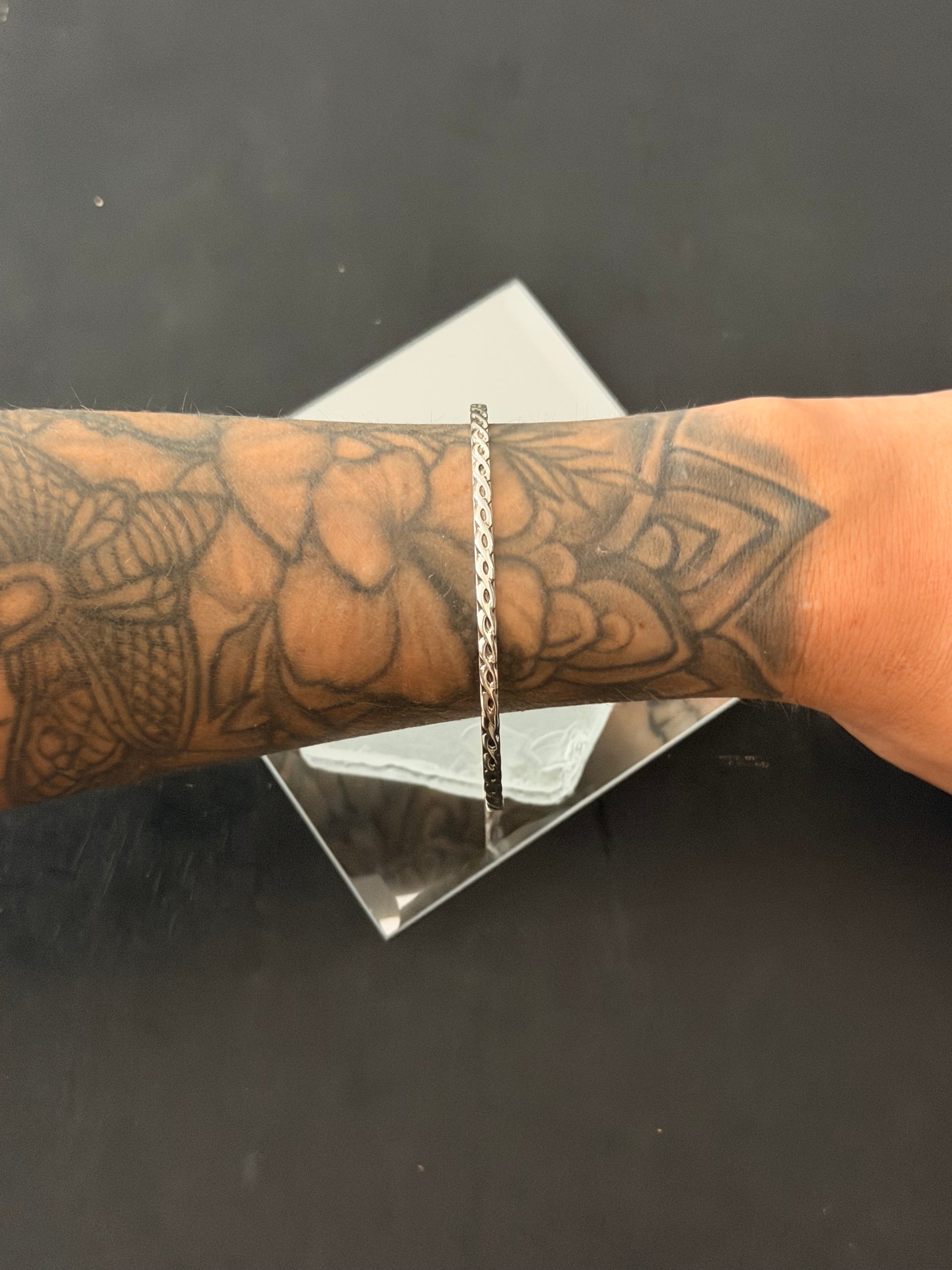 Navajo Made Sterling Silver Bangle Bracelet