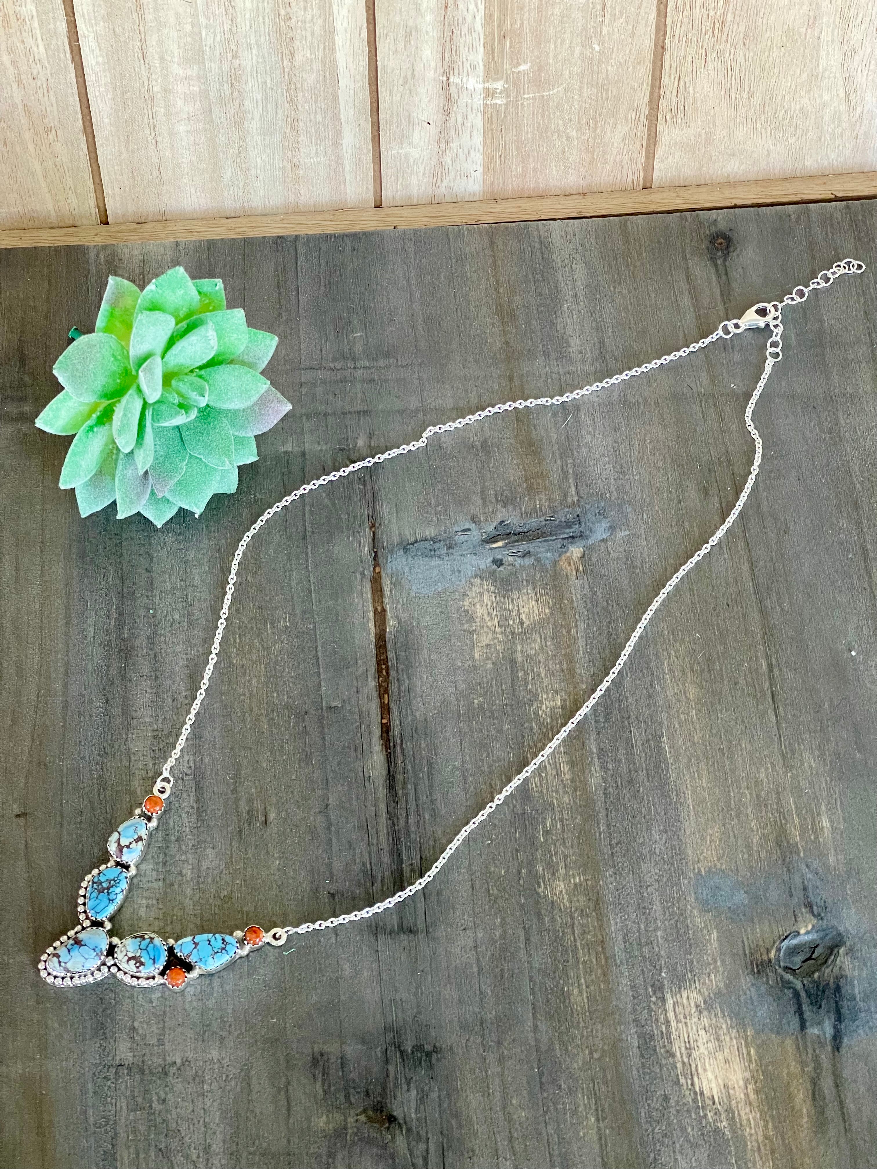 Southwest Handmade Multi Stone & Sterling Silver Necklace