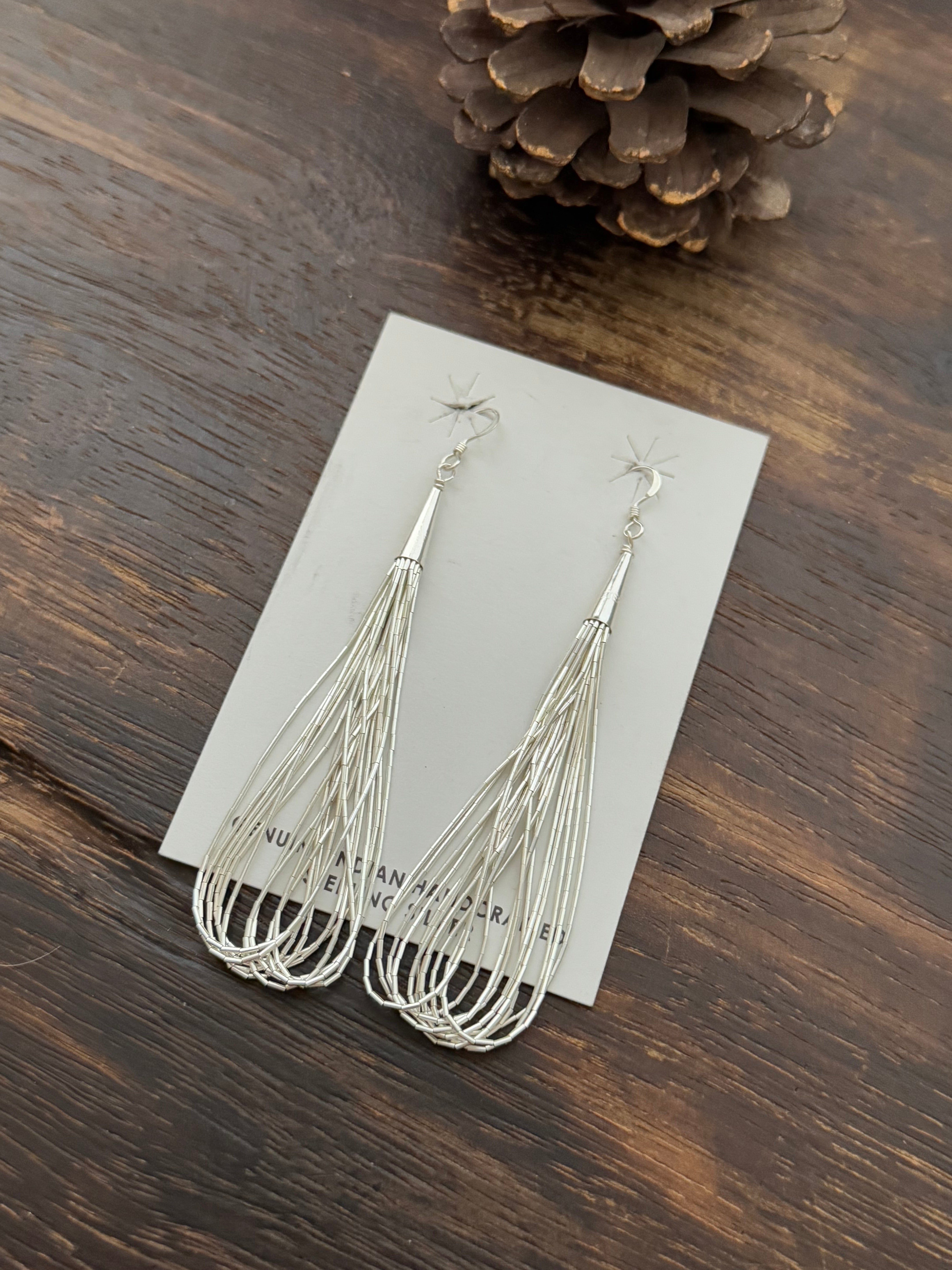 Navajo Made Sterling Silver Dangle Earrings