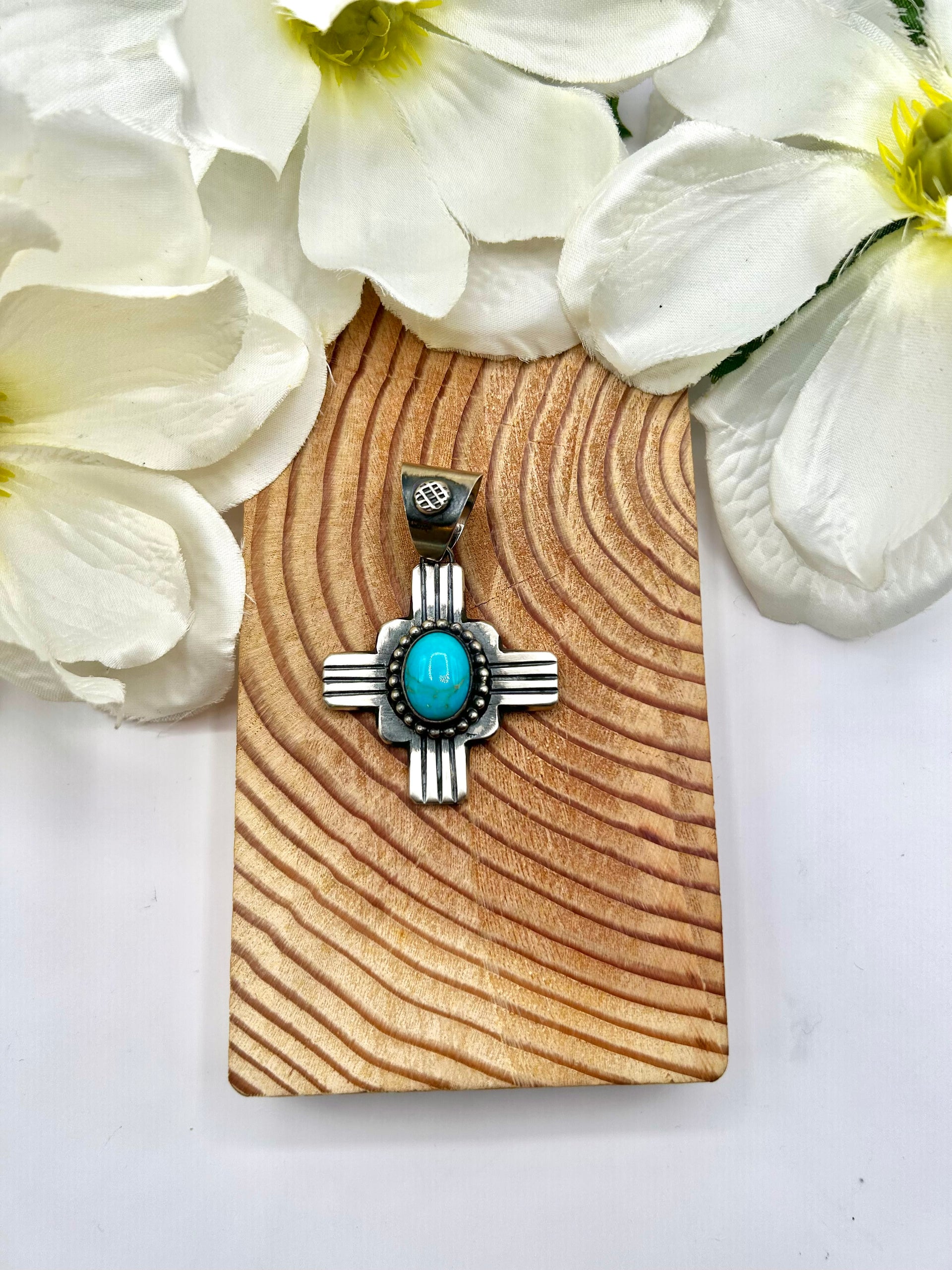 Chimney Butte Kingman Turquoise & Sterling Silver Pendant