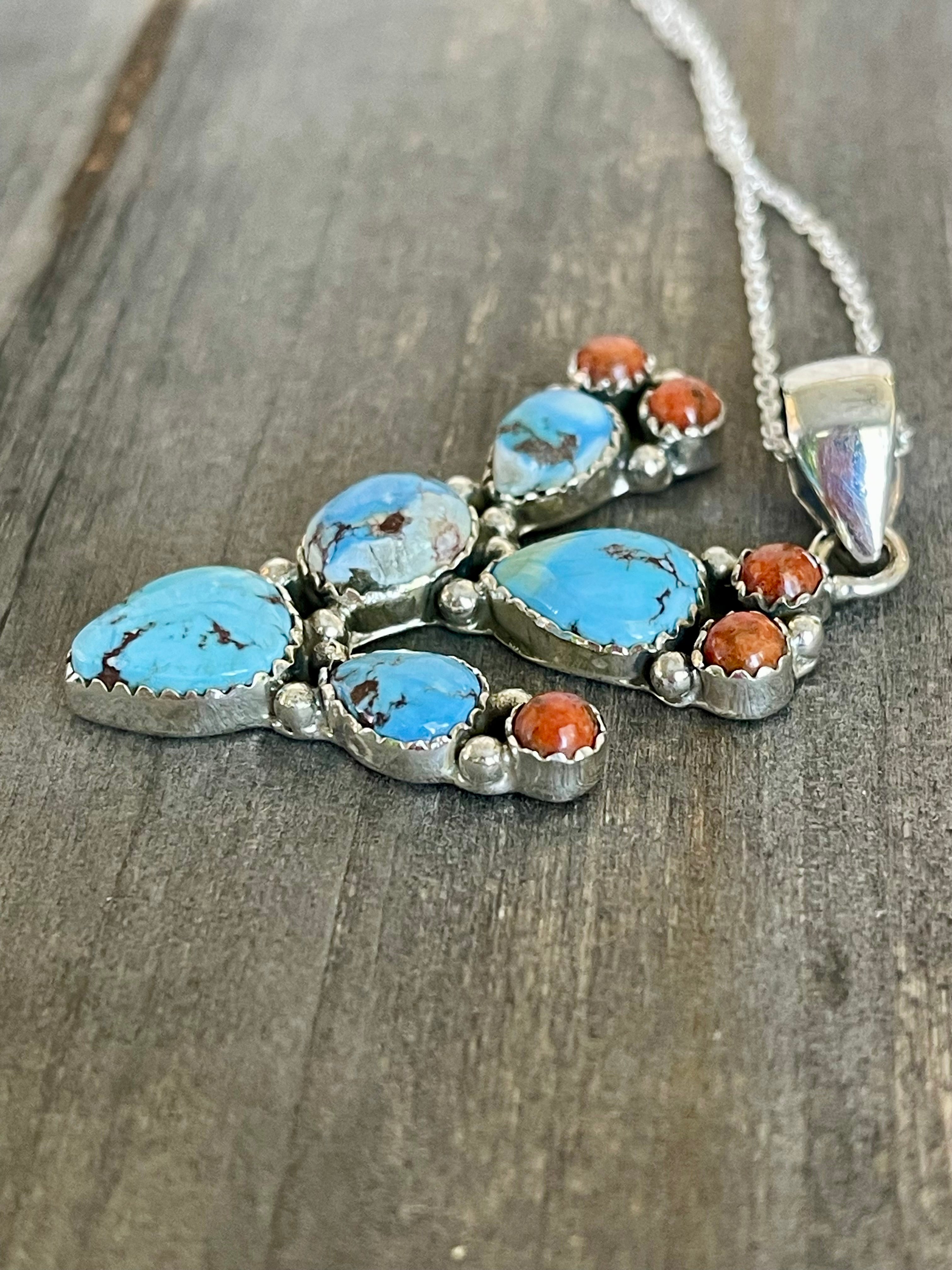 Southwest Handmade Multi Stone & Sterling Silver Necklace