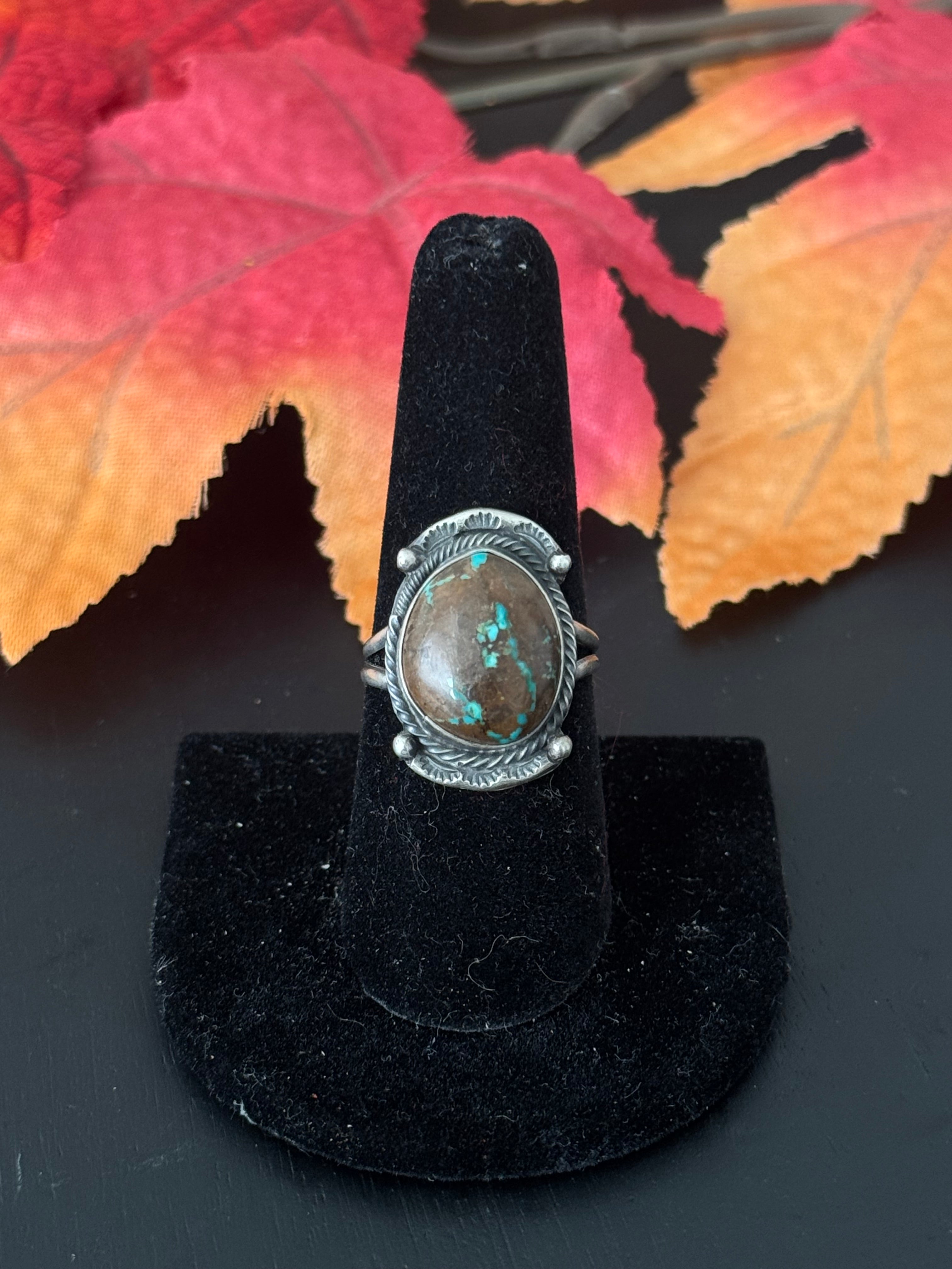 Navajo Made Royston Turquoise & Sterling Silver Ring