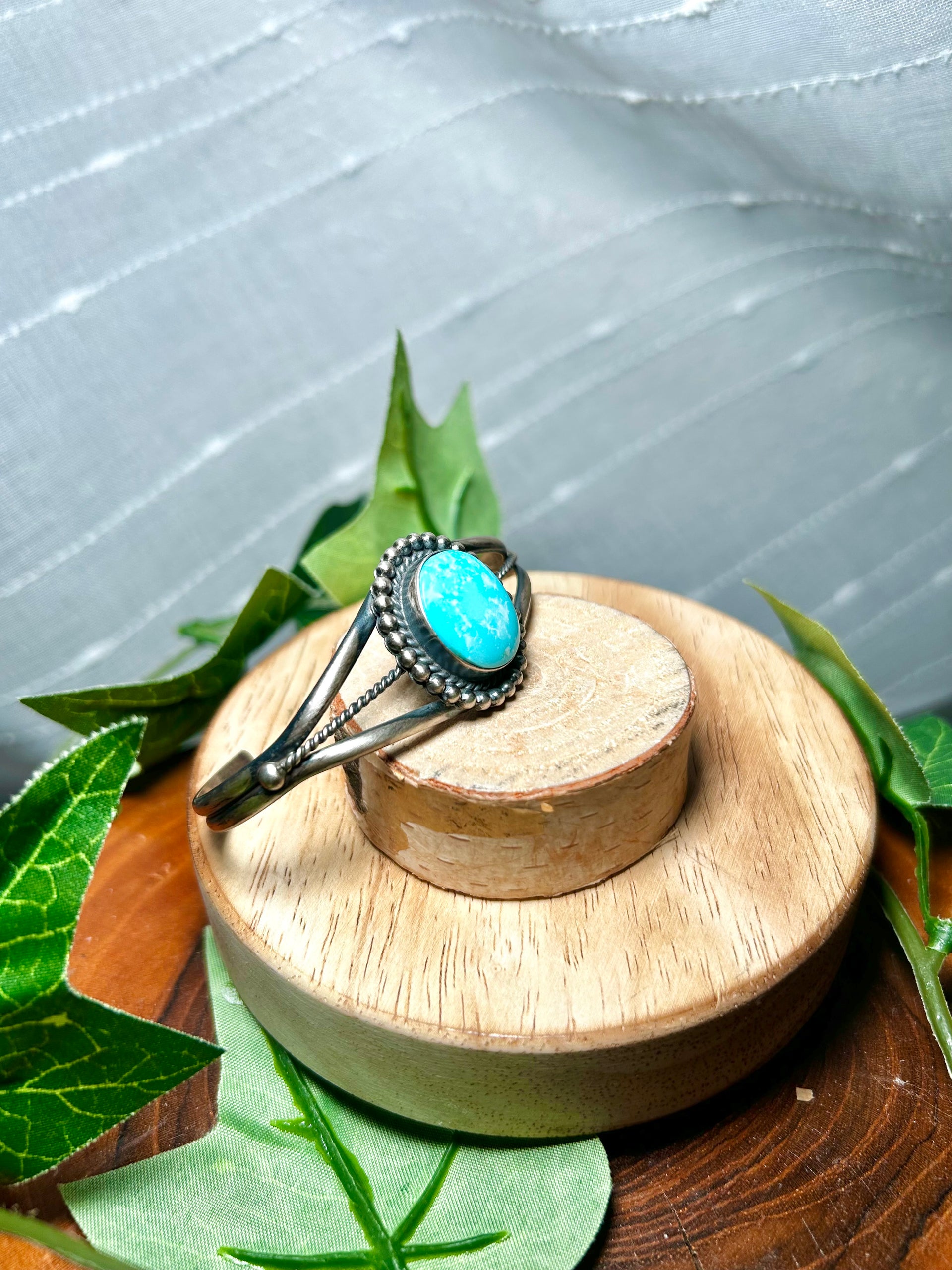 Dave Skeets Royston Turquoise & Sterling Silver Cuff Bracelet