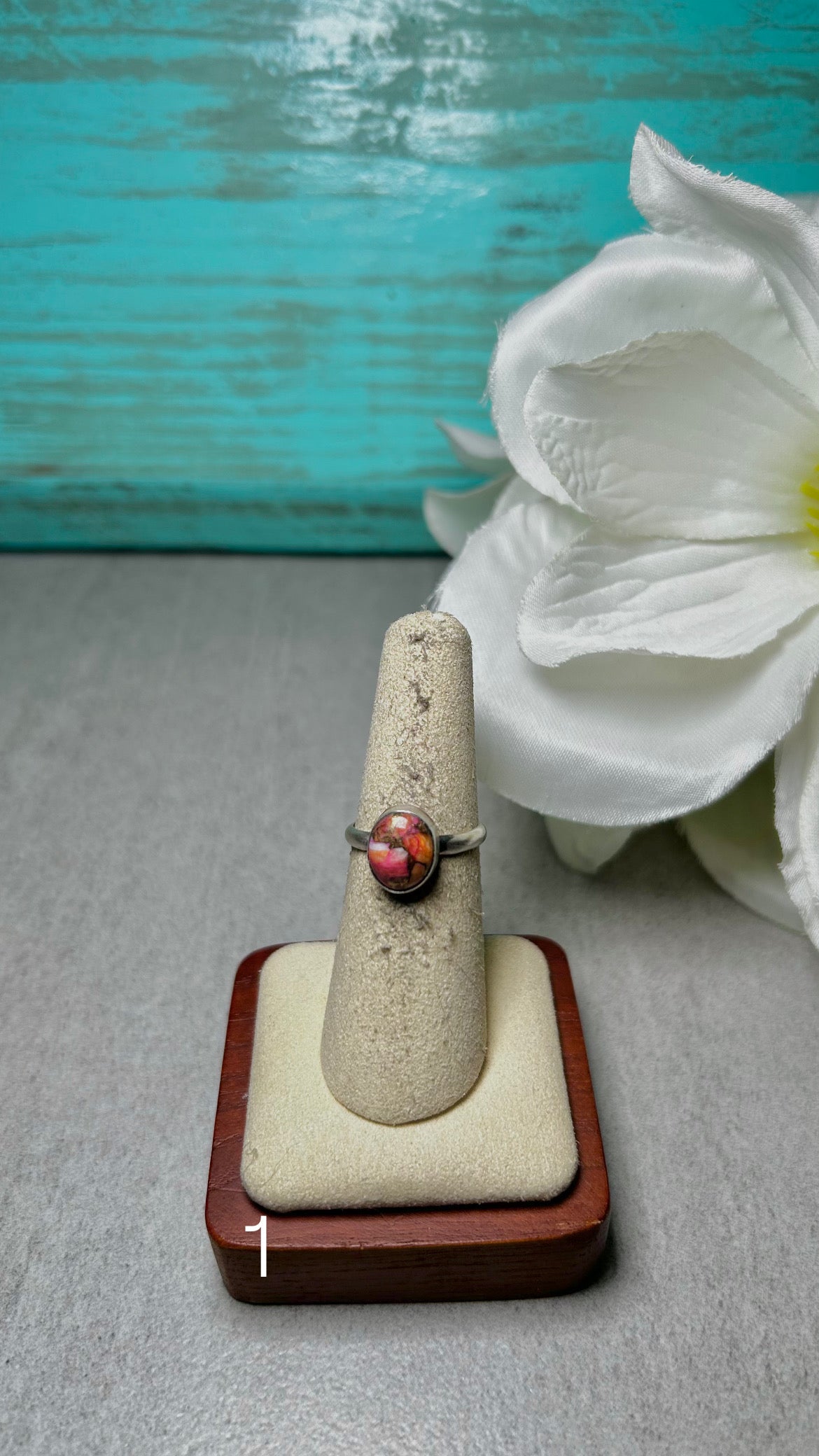 Navajo Made Mohave Turquoise & Sterling Silver Ring