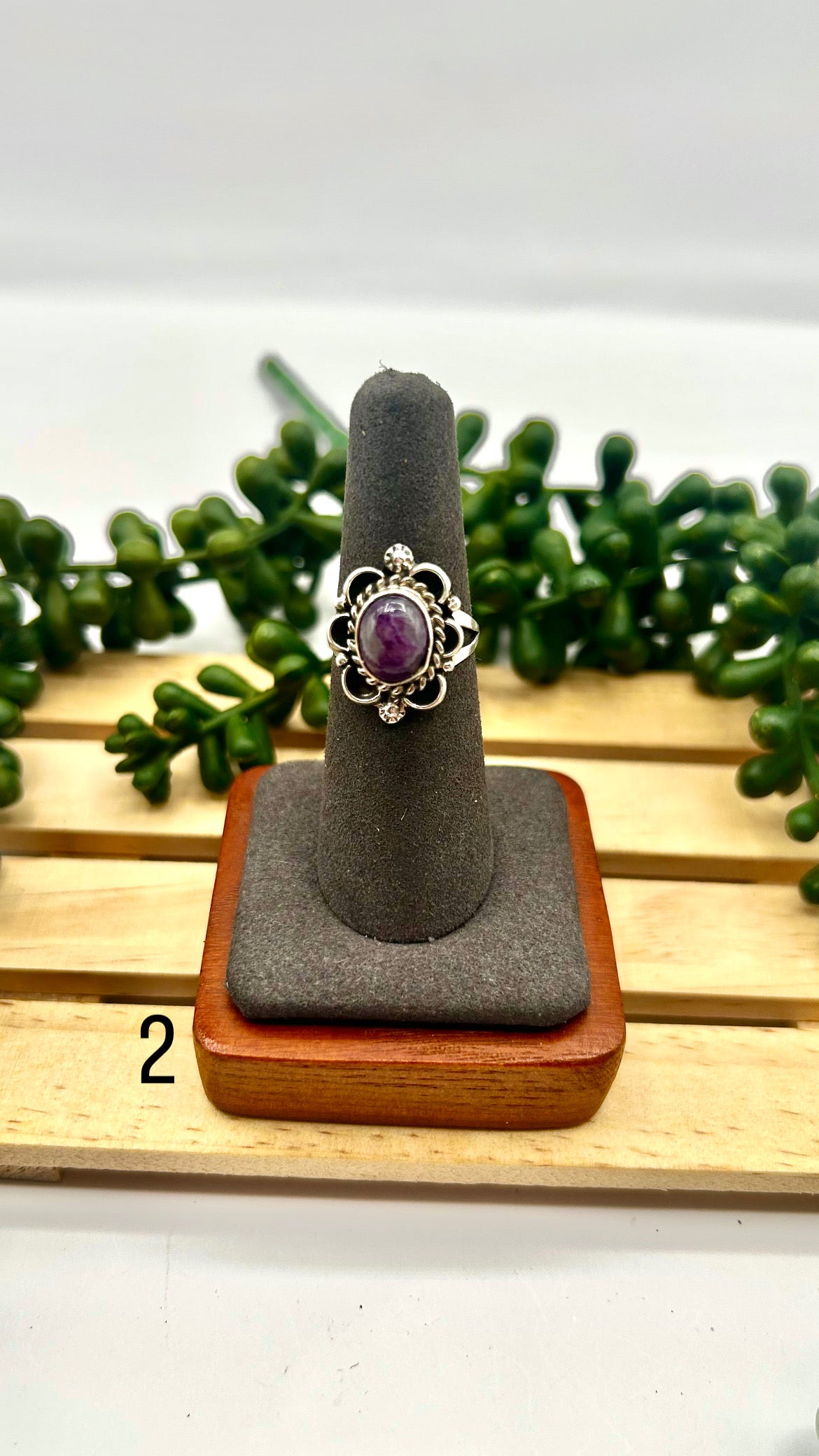 Navajo Made Charoite & Sterling Silver Ring