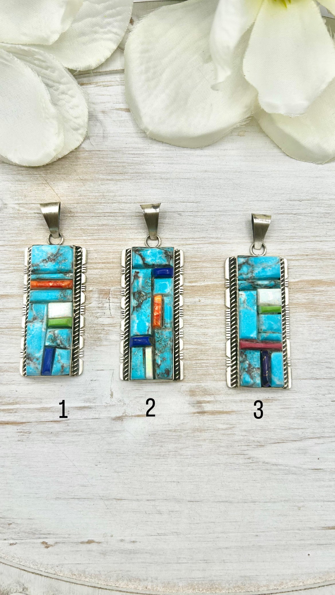 Steve Francisco Multi Stone & Sterling Silver Pendant