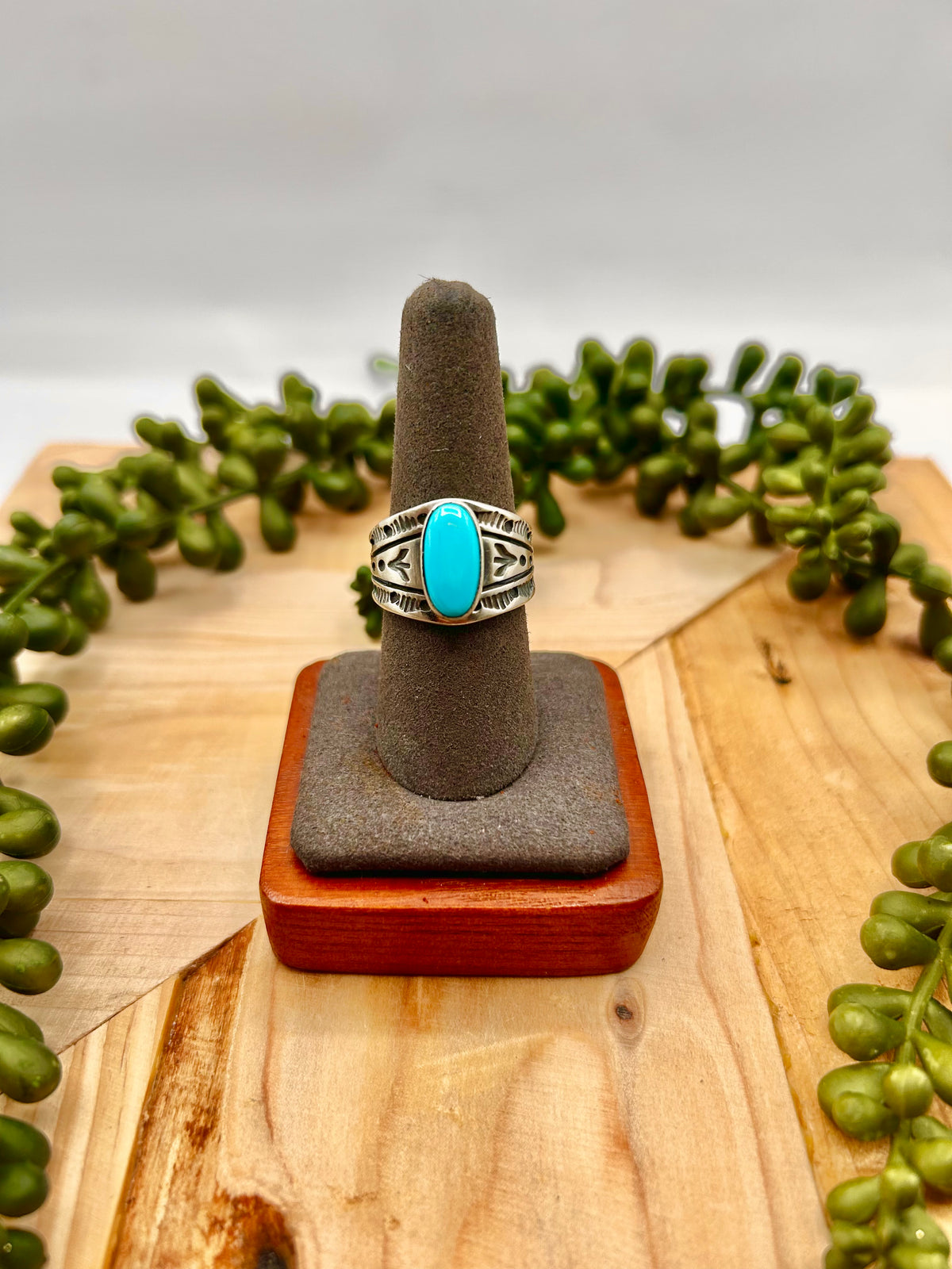 Francis Yazzie Sleeping Beauty Turquoise & Sterling Silver Ring