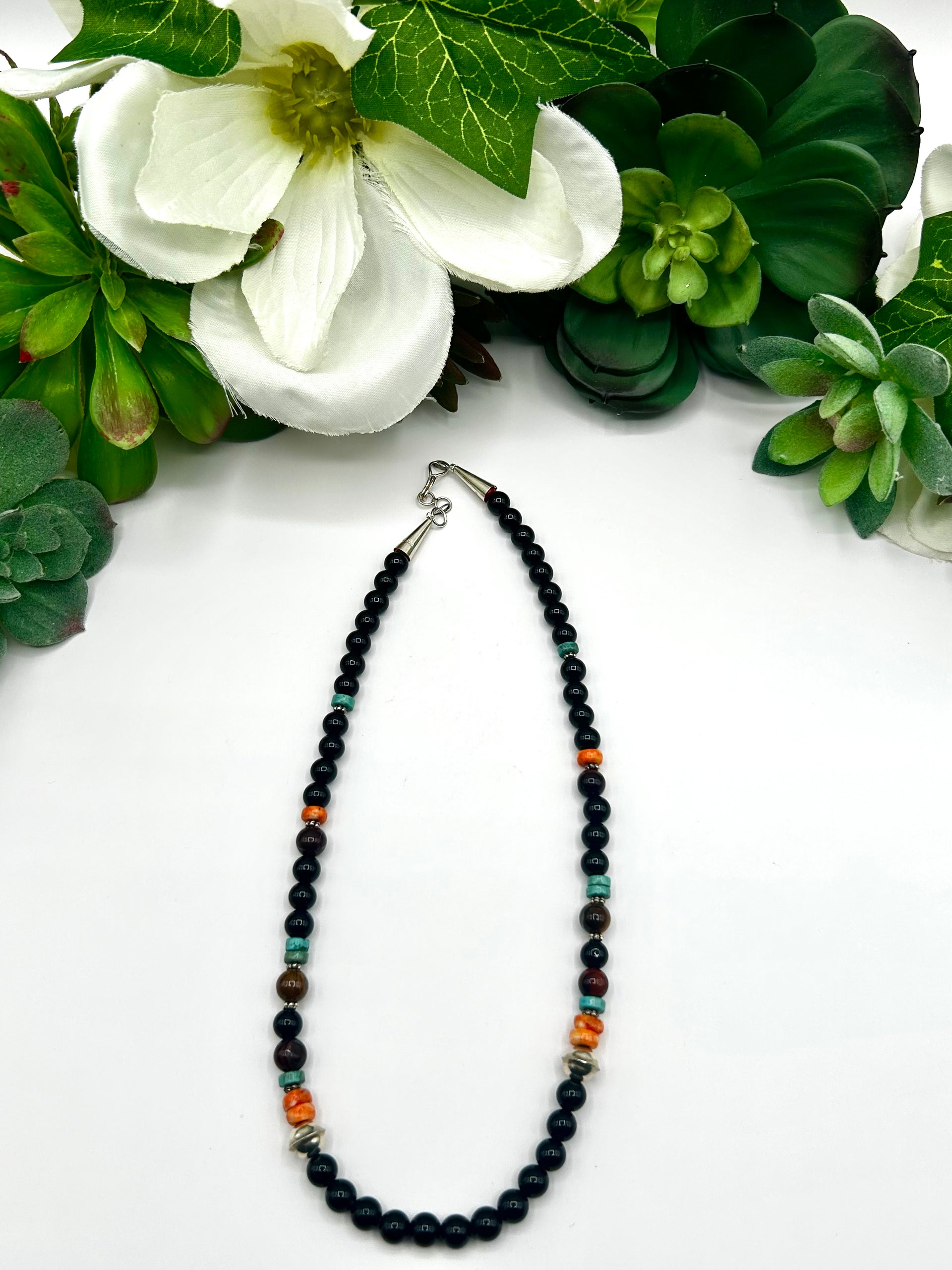 T & R Singer Multi Stone Necklace